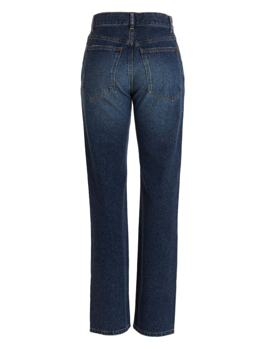 CHLOÉ Blue Embroidered Logo Jeans Product Image