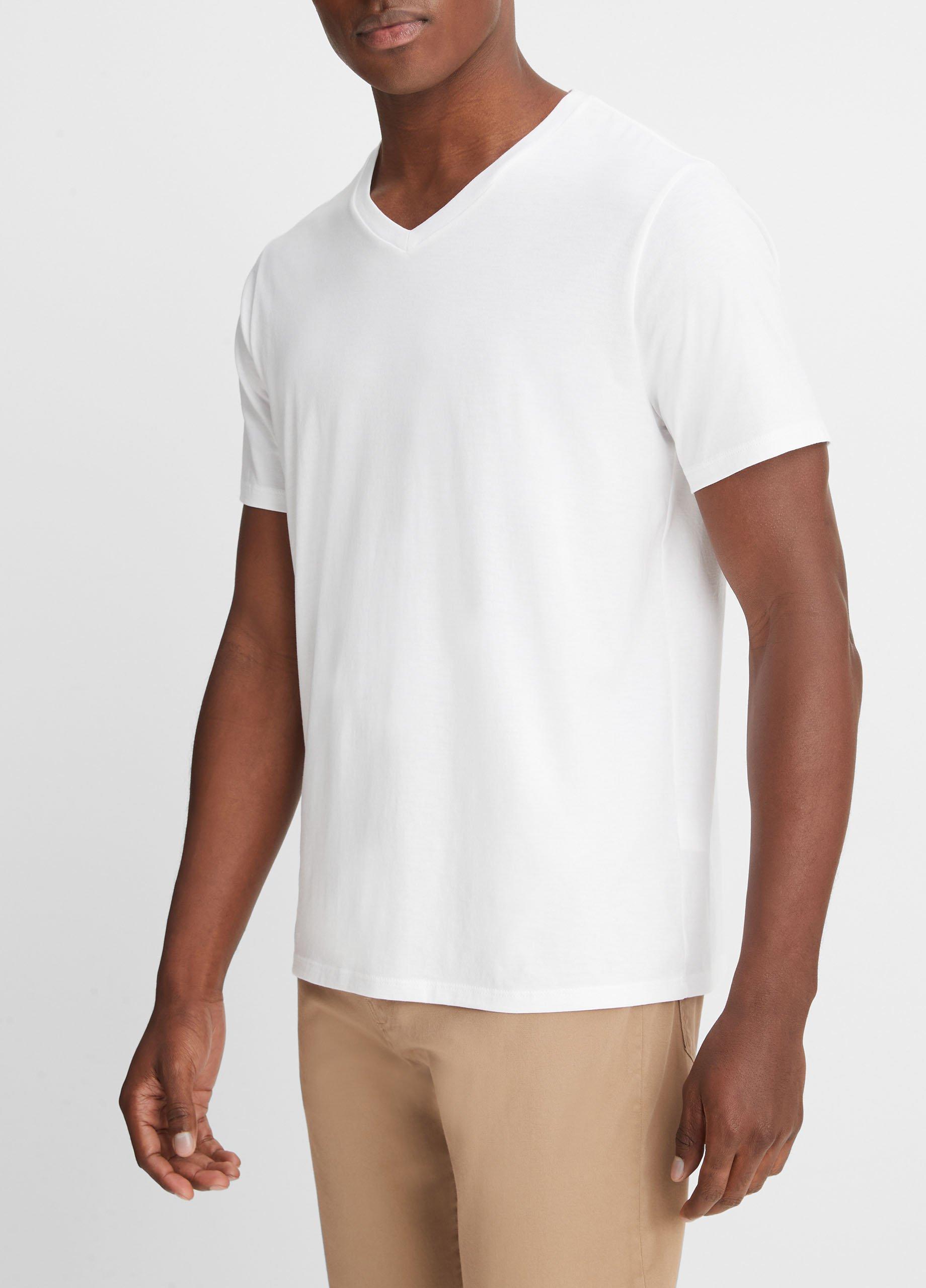 Pima Cotton V-Neck T-Shirt Product Image