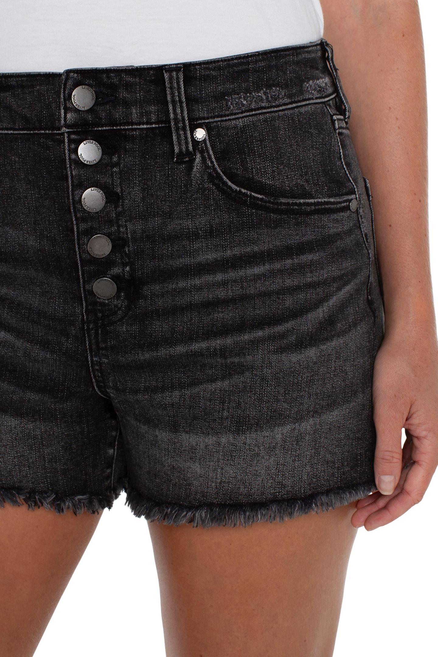 Christine High-Rise A-Line Fray Short Product Image