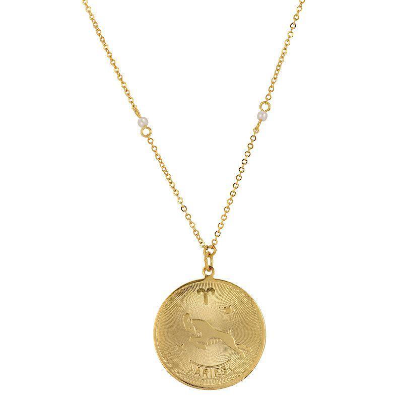 1928 Gold-tone Sagittarius Pendant Necklace, Womens, January Product Image