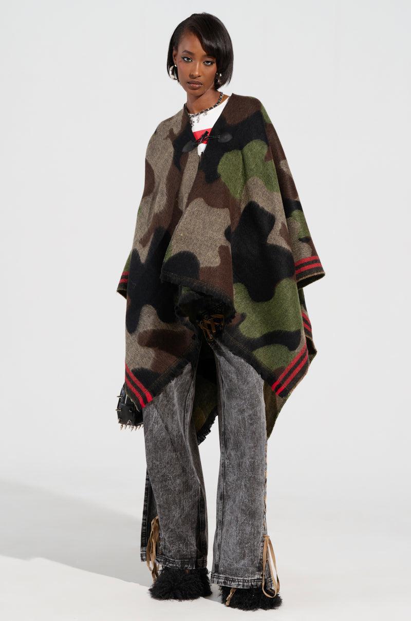 YOU CAN'T SEE ME CAMO PONCHO Product Image