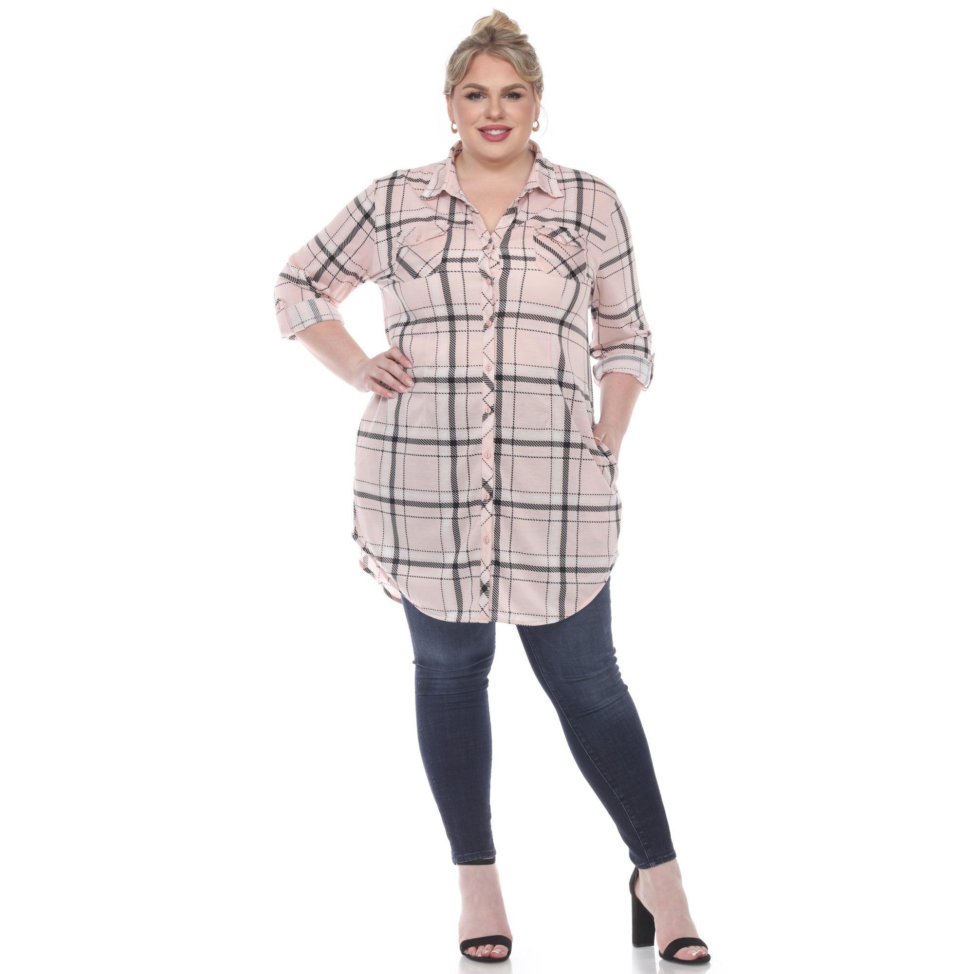 Plaid Tunic Top - Plus Product Image