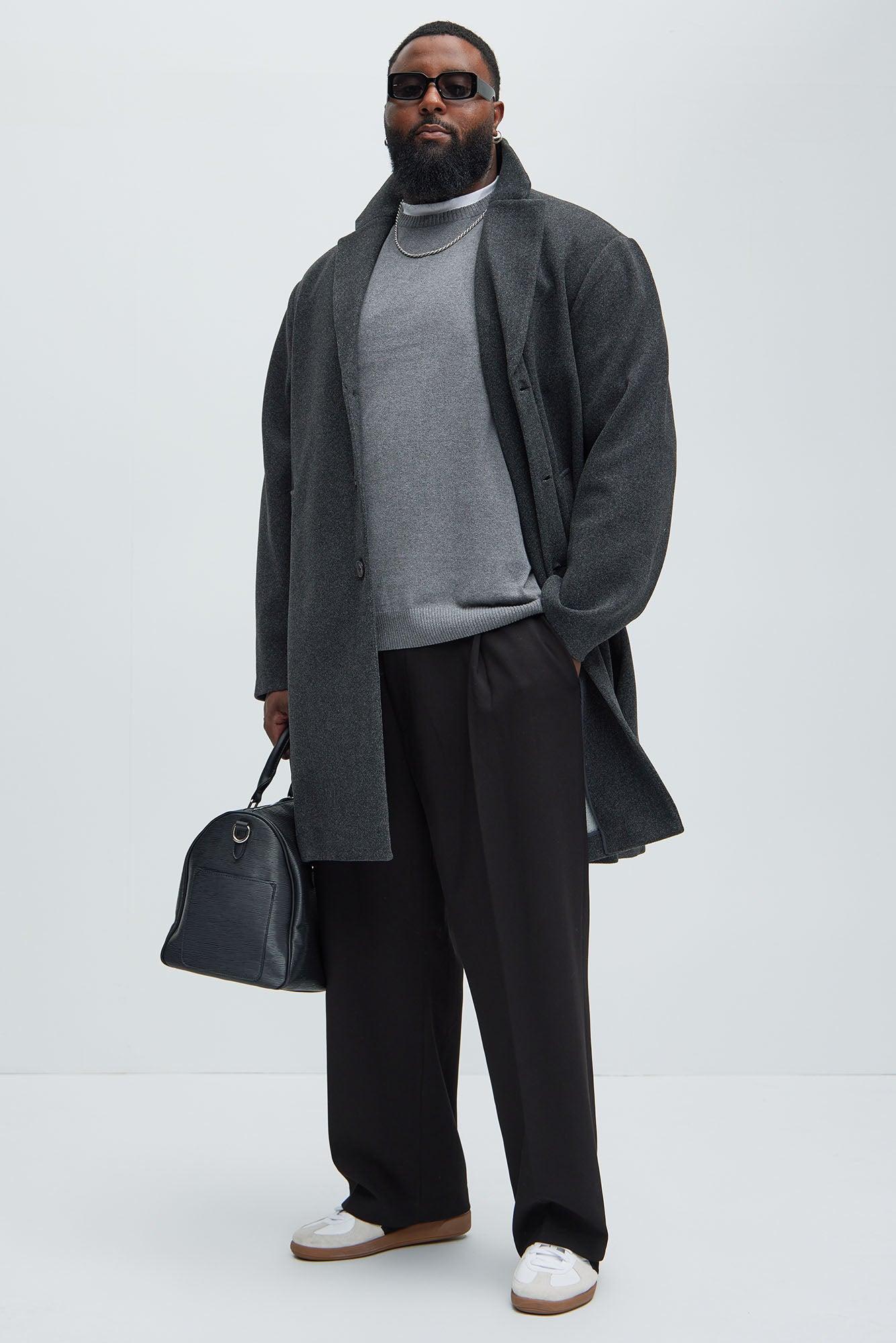 Kazan Wool Like Long Coat - Grey Product Image