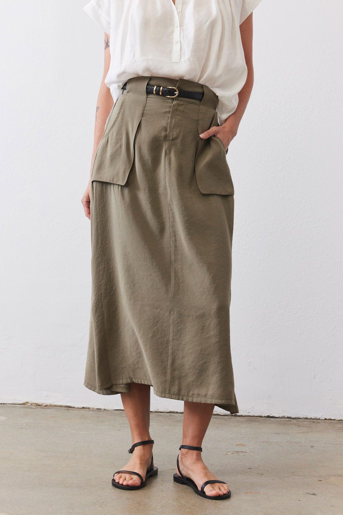 Light Poplin Utility Skirt Product Image