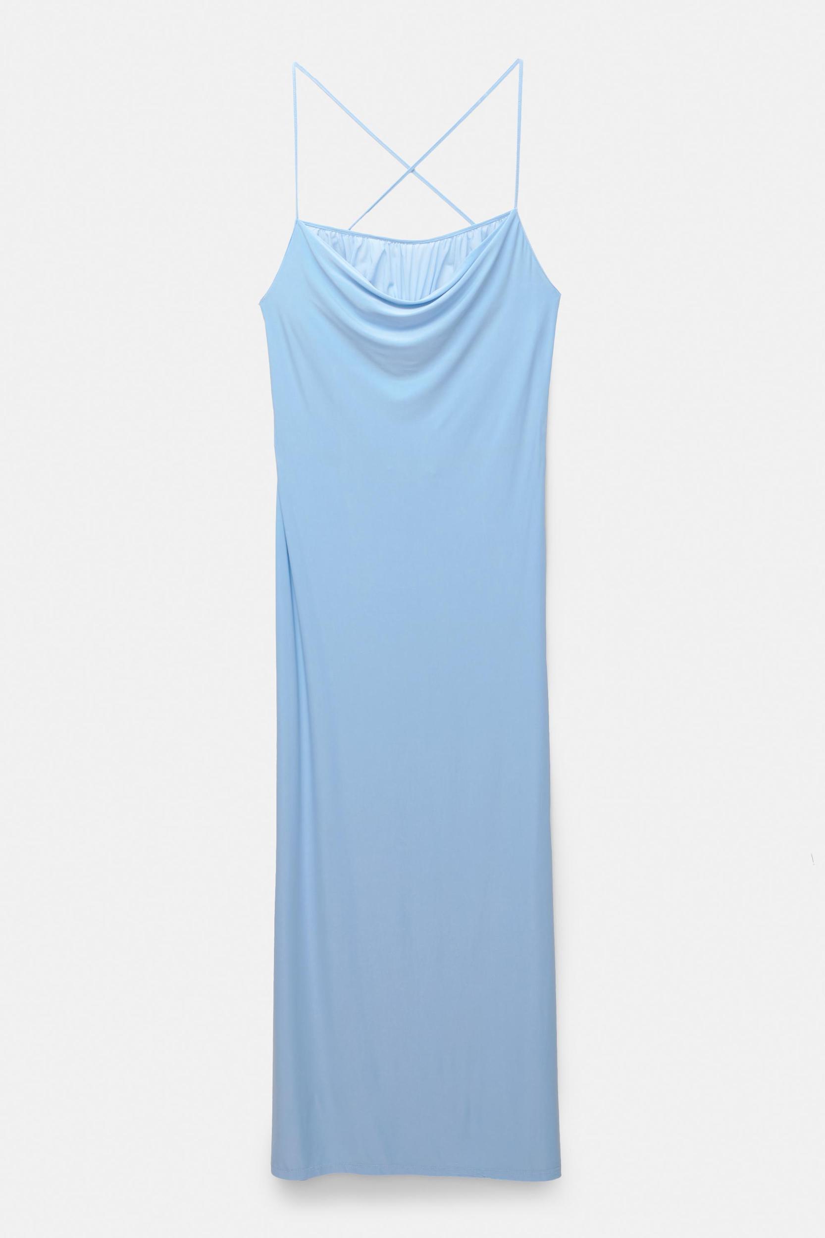 Draped strappy midi dress Product Image