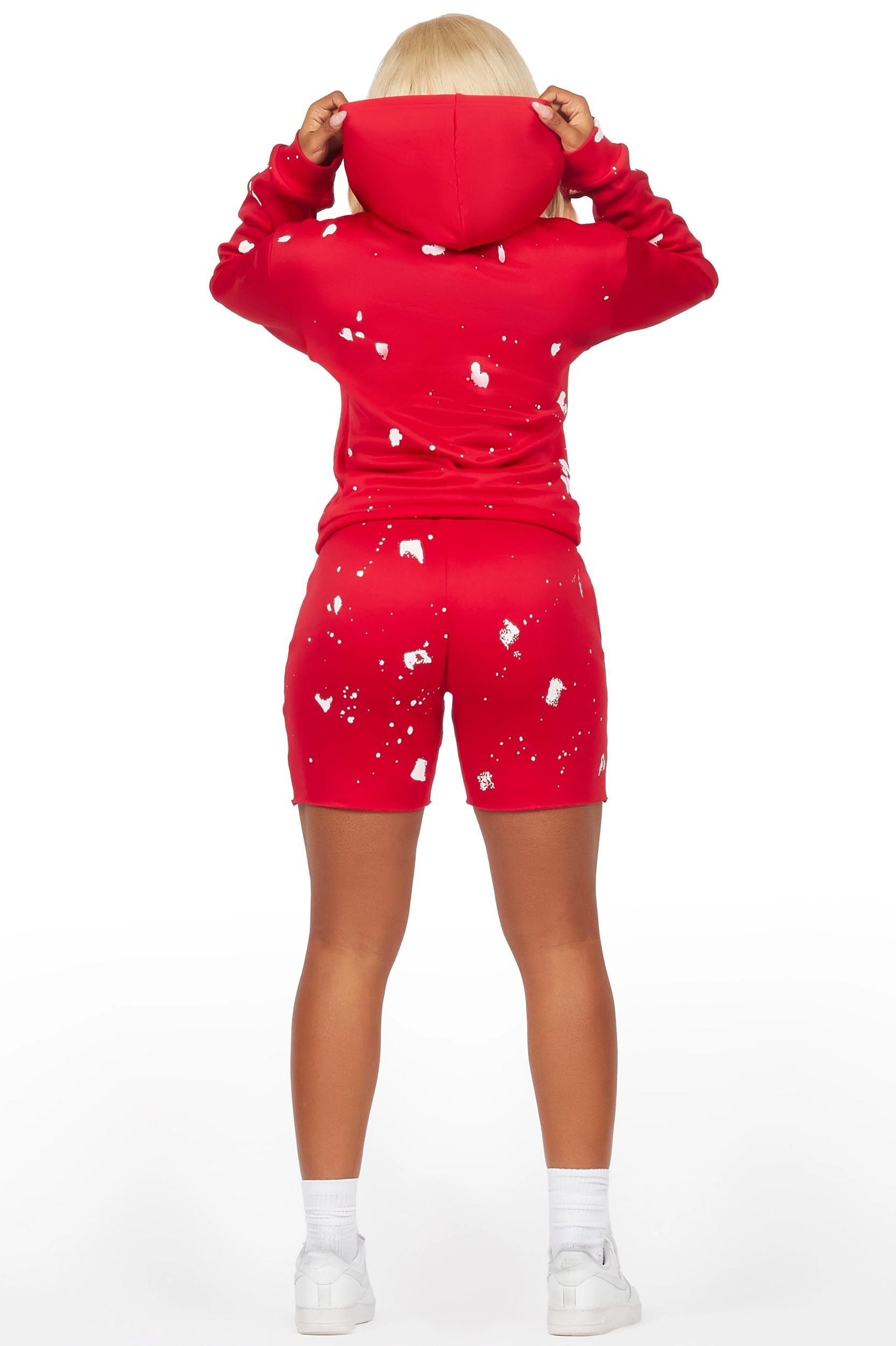 Just Between Us Red Short Set Female Product Image