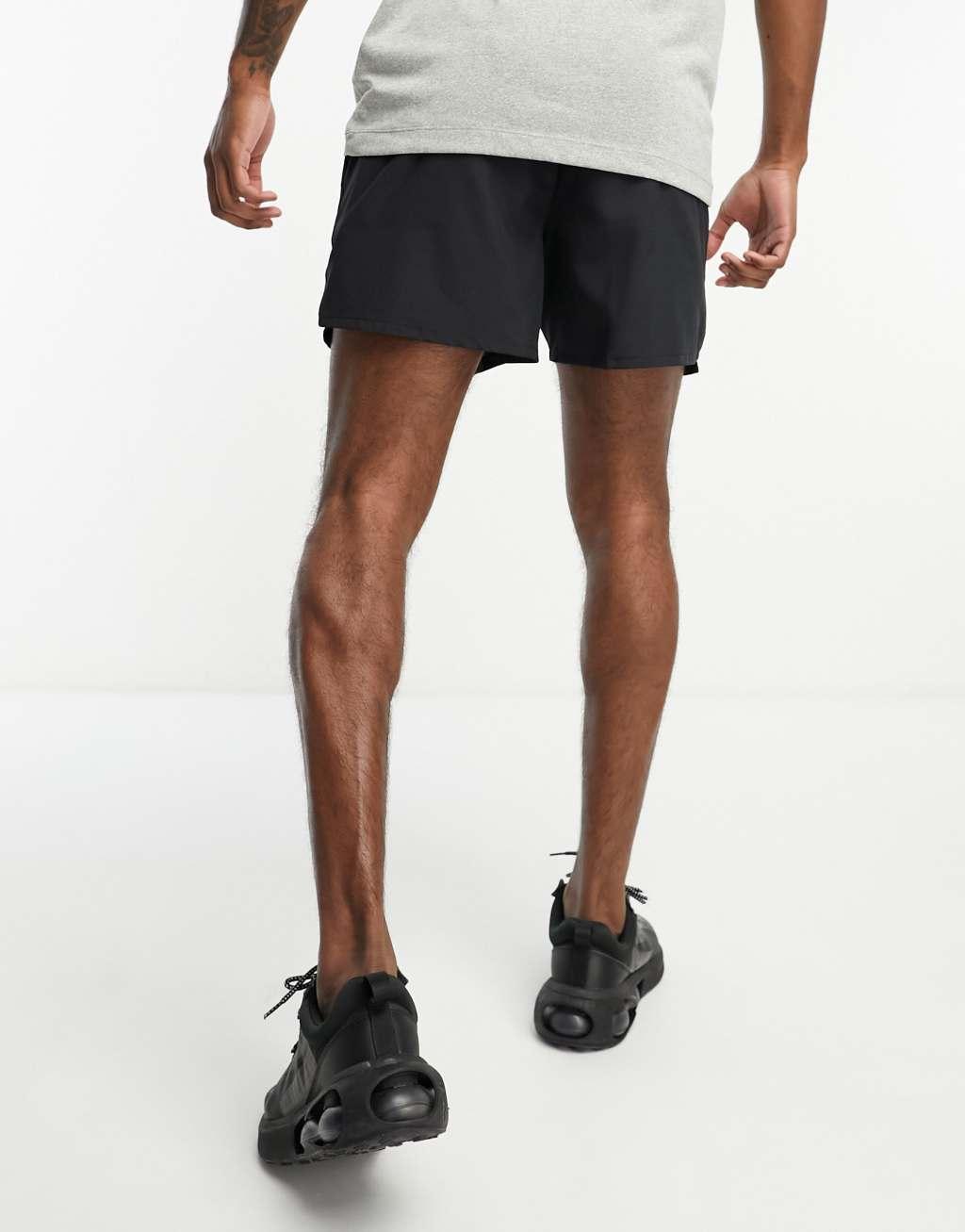 Nike Running Dri-FIT Challenger 5-inch shorts in black Product Image