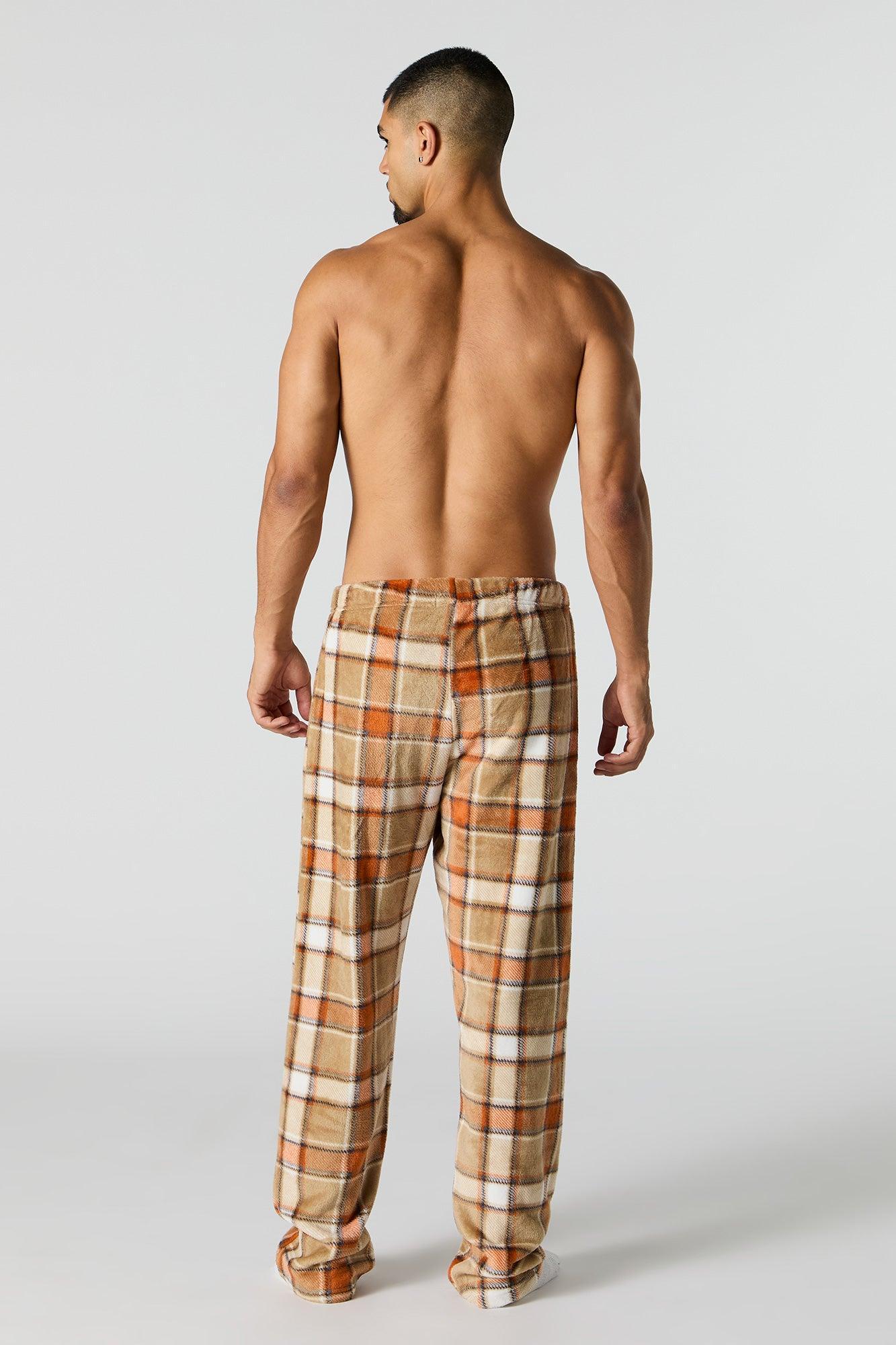 Printed Plush Pajama Pant Male Product Image