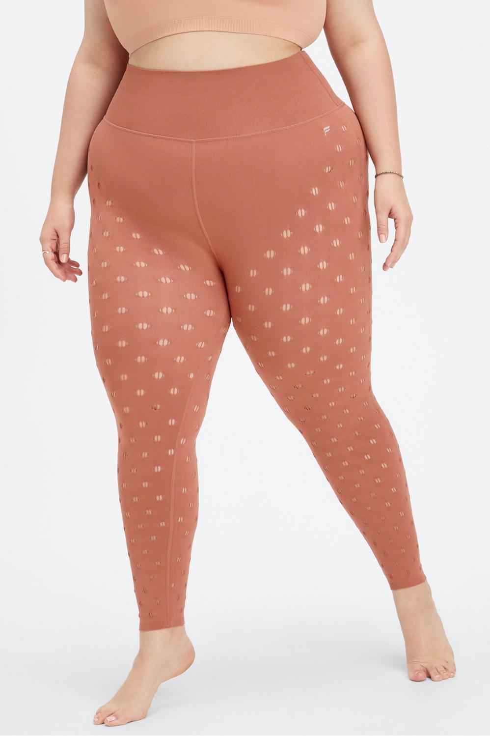 Fabletics High-Waisted SculptKnit 7/8 Womens Toffee Size XS Product Image