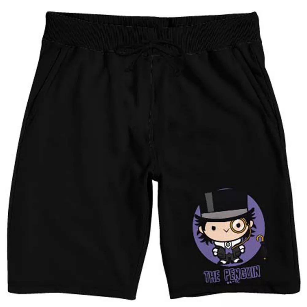 Men's Original & Unrestored DC Comcis Batman 66 Chibi Pajama Shorts, Size: Small, Black Product Image
