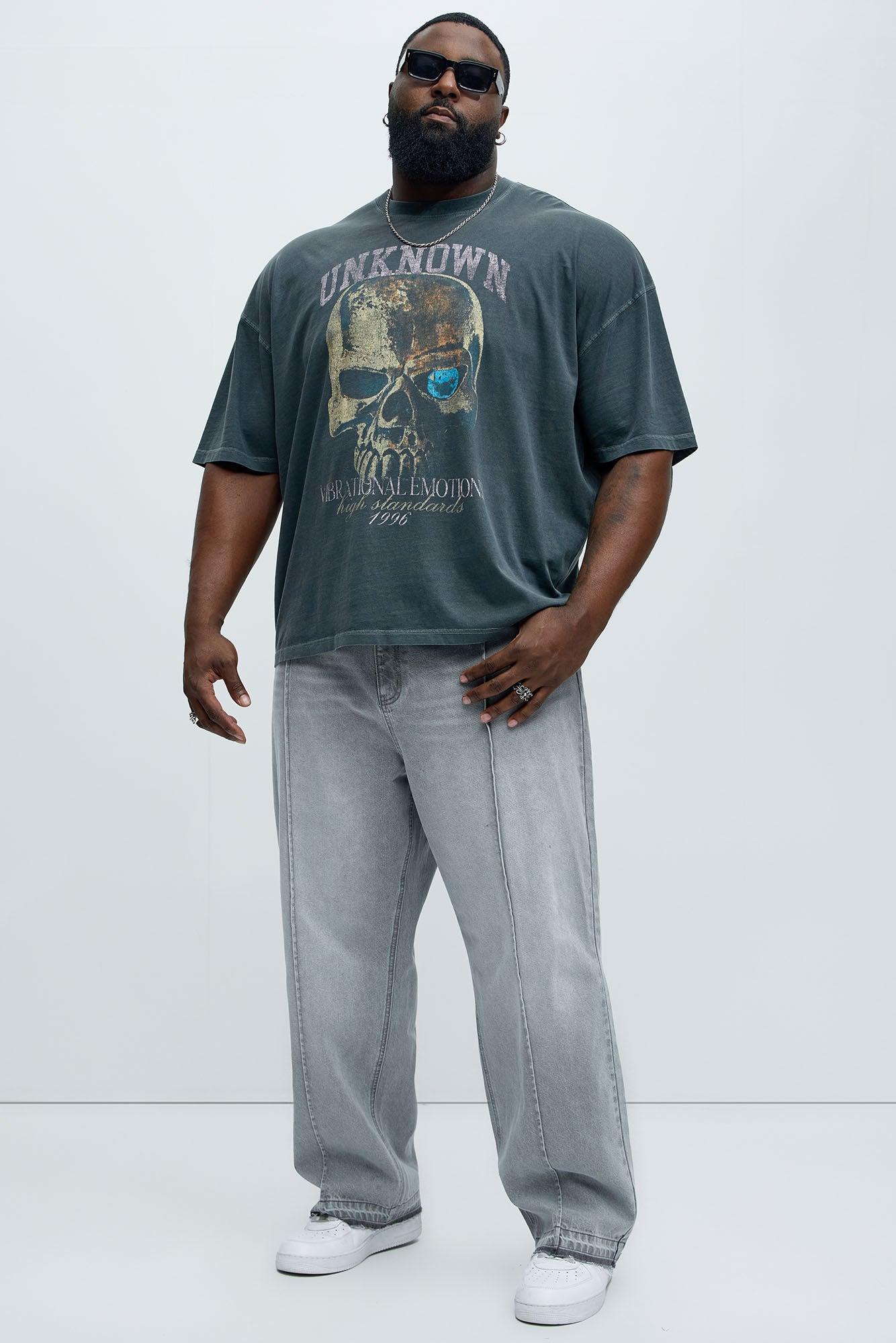 Unknown High Standards Oversized Short Sleeve Tee - Grey Product Image