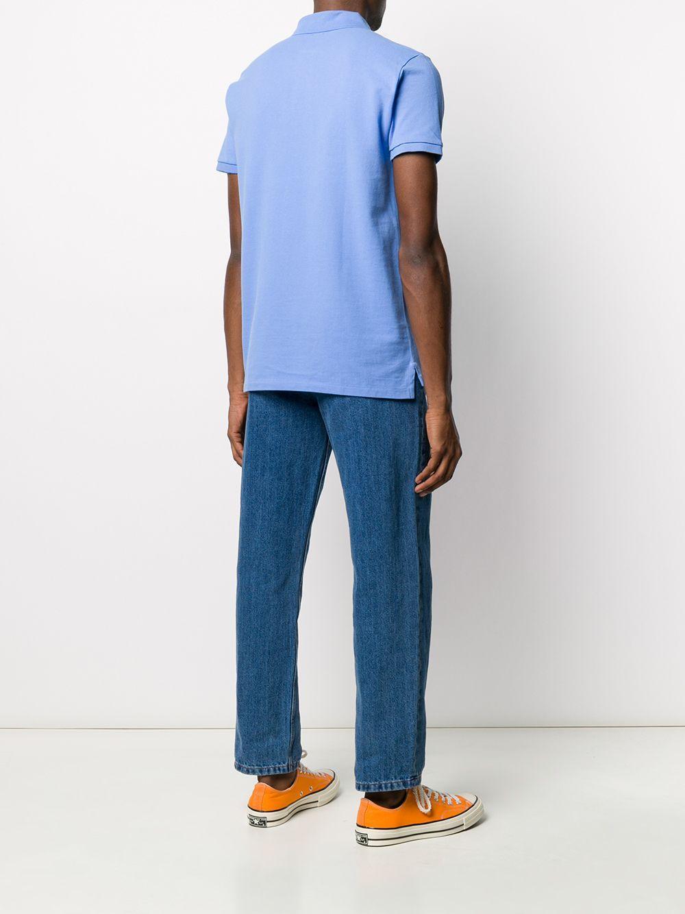 short sleeve embroidered logo polo shirt Product Image