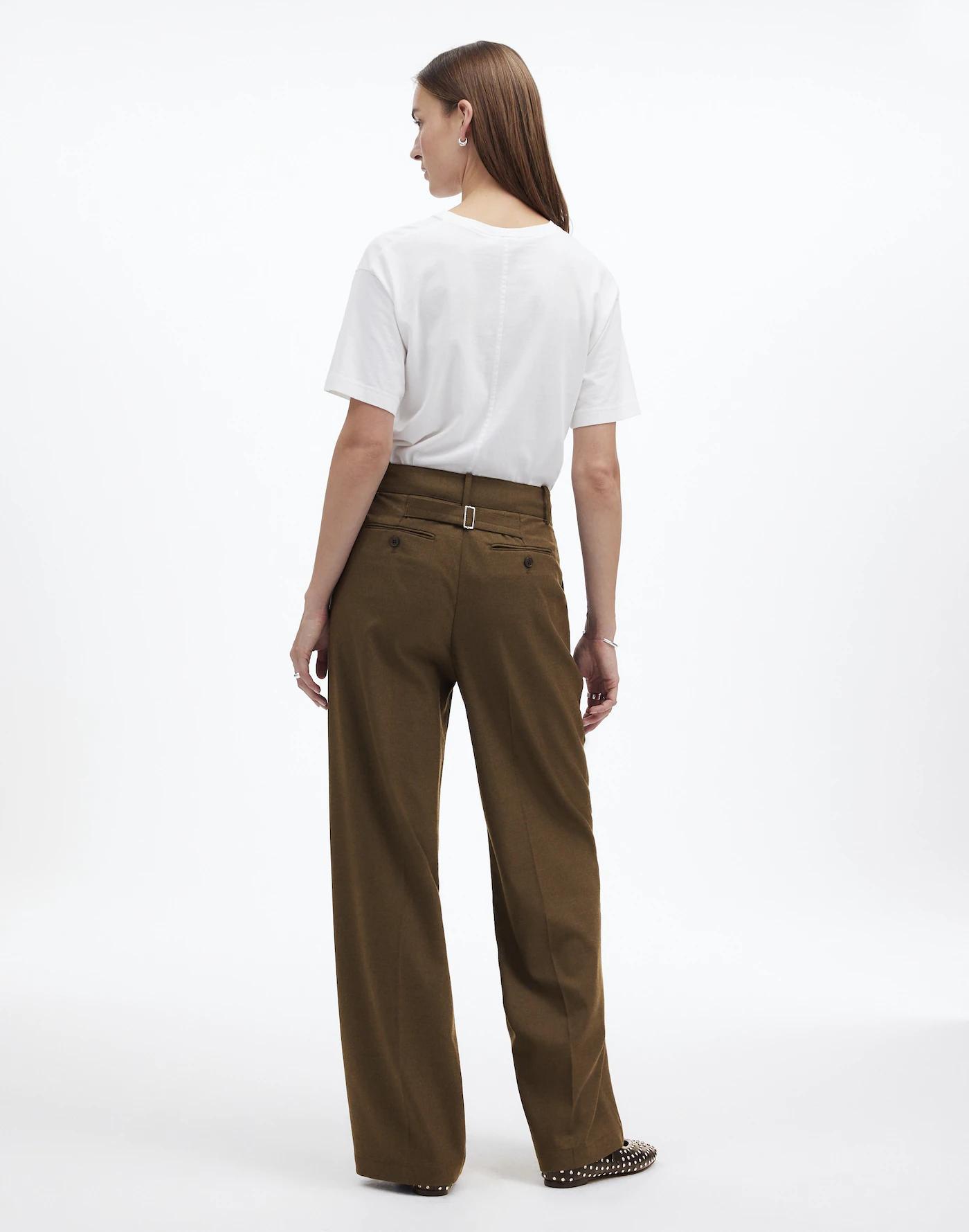 The Tall Harlow Wide-Leg Trouser in Brushed Twill Product Image