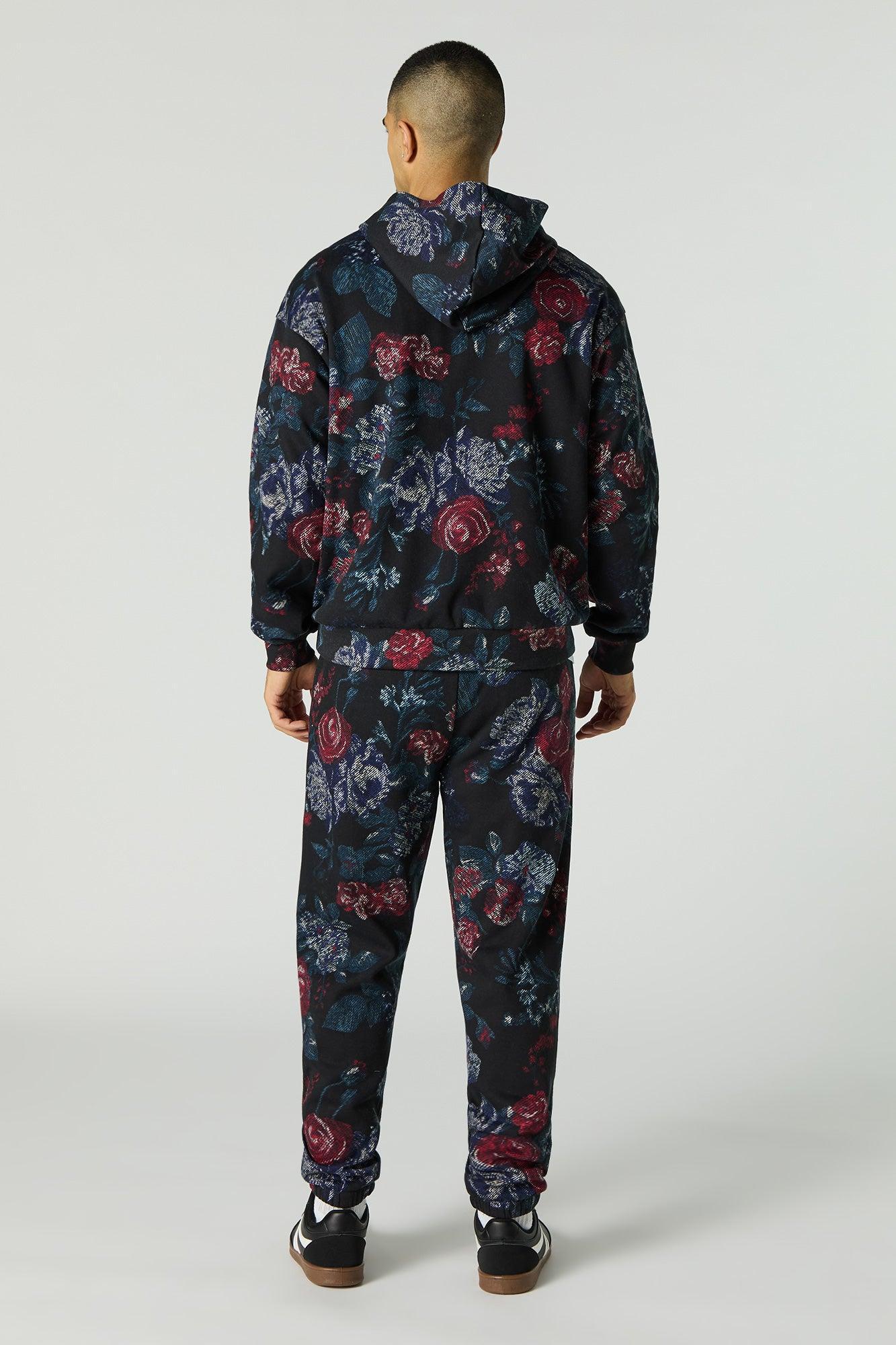 Floral Print Fleece Jogger Male Product Image