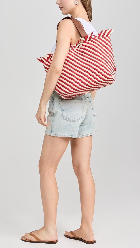 Naghedi Havana Medium Tote Striped | Shopbop Product Image