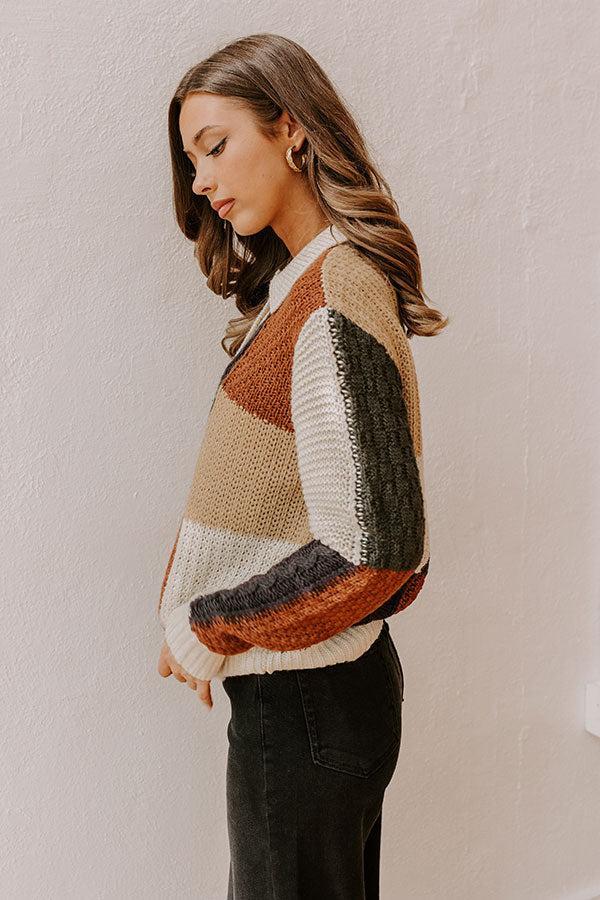 Downtown Dallas Color Block Sweater Product Image