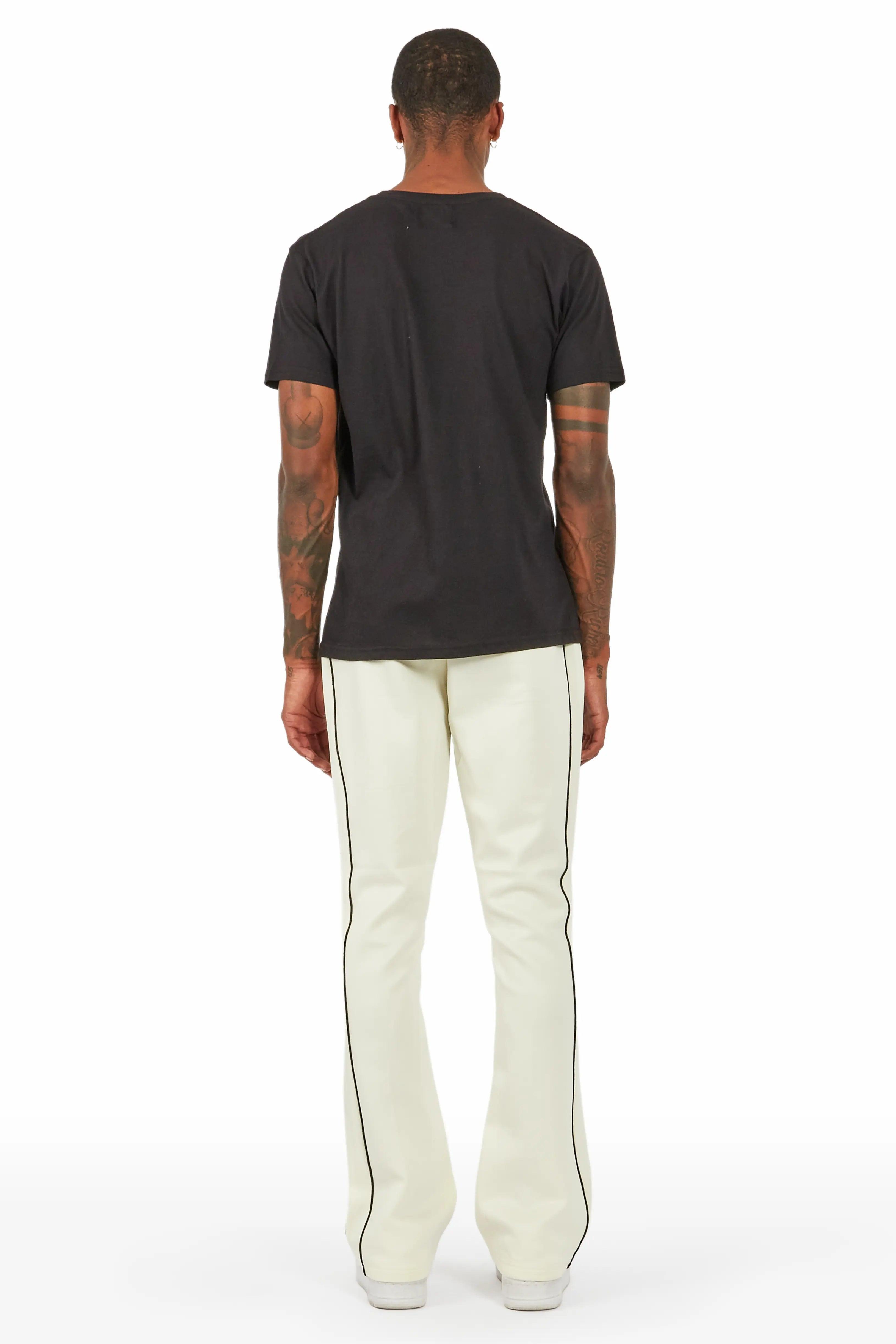 Jaco Cream Stacked Flare Pant Male Product Image