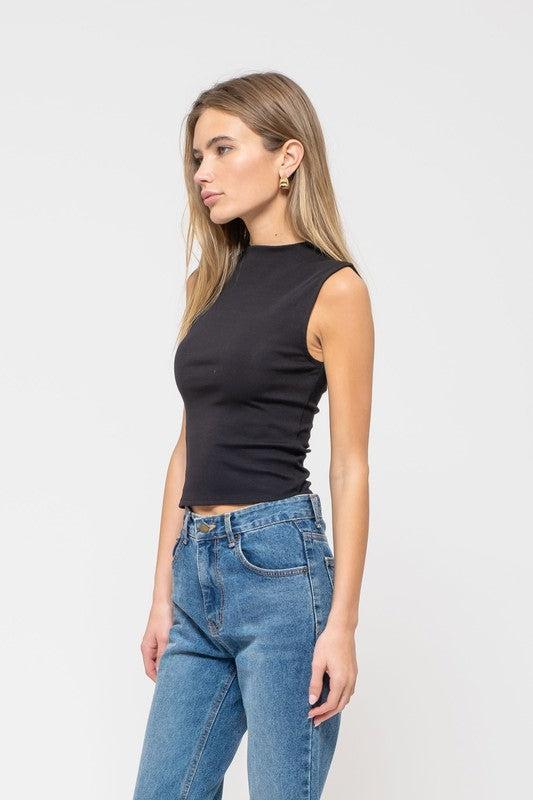 Mockneck Cropped Tanks Product Image