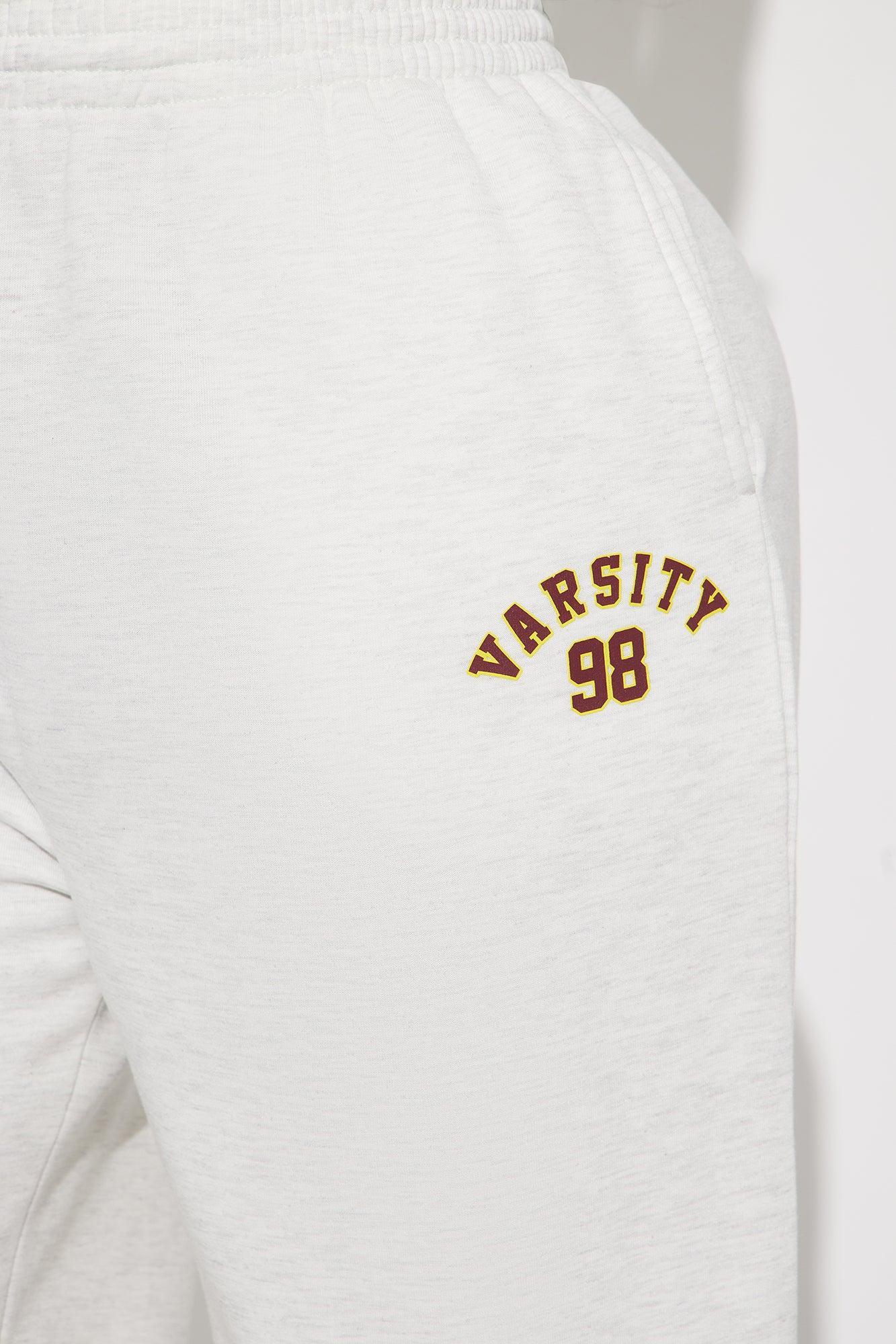 Izabel 98 Varsity Wide Leg Pant - Heather Grey Product Image