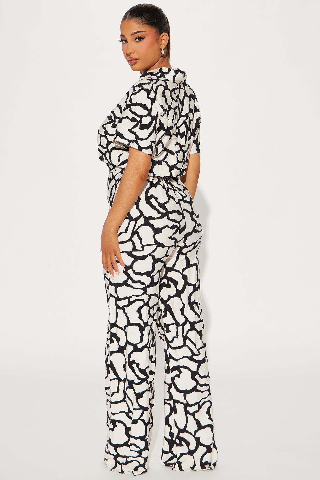 Leila Jumpsuit - White/Black Product Image