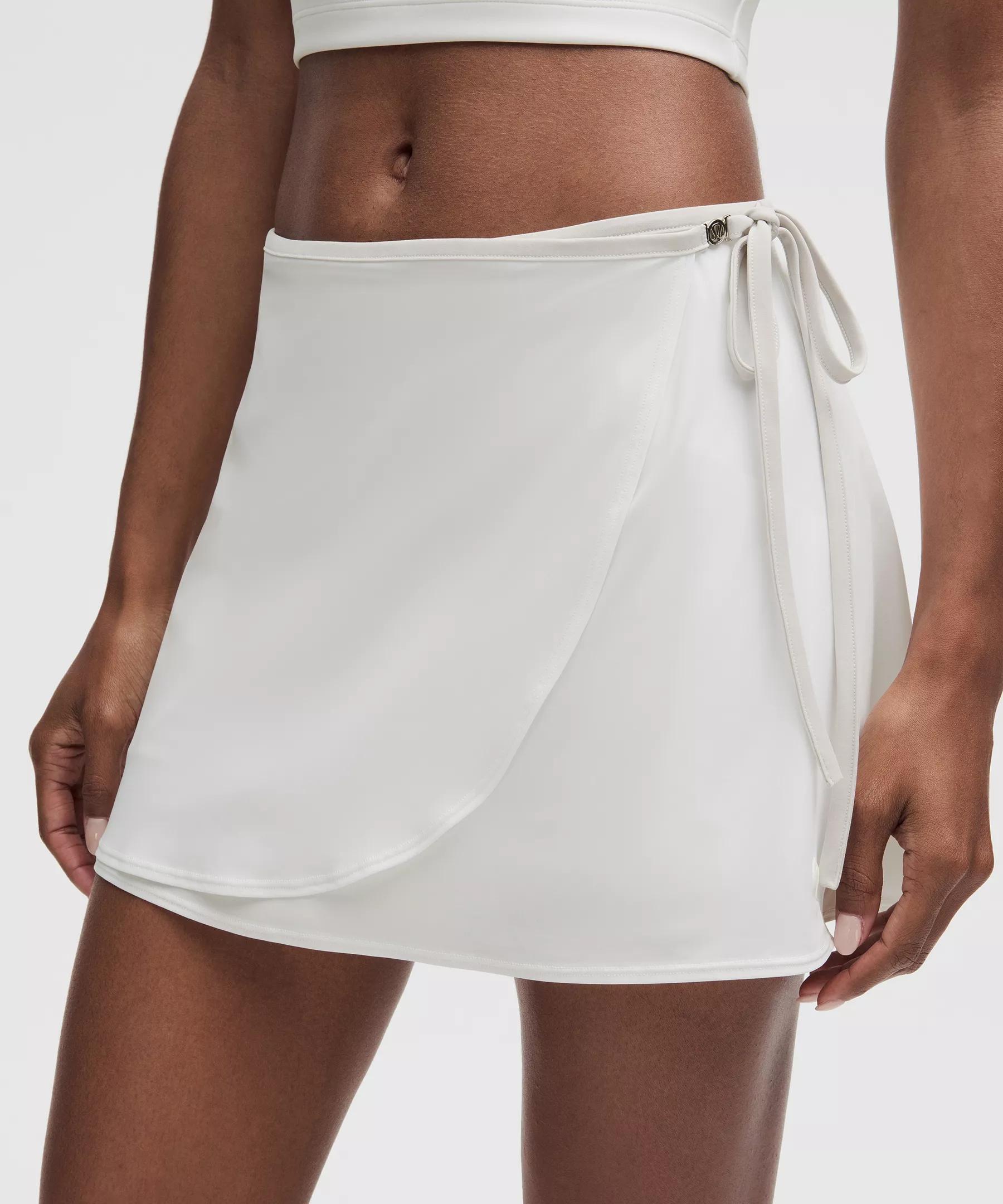 Wrap-Front Mid-Rise Tennis Skirt Product Image