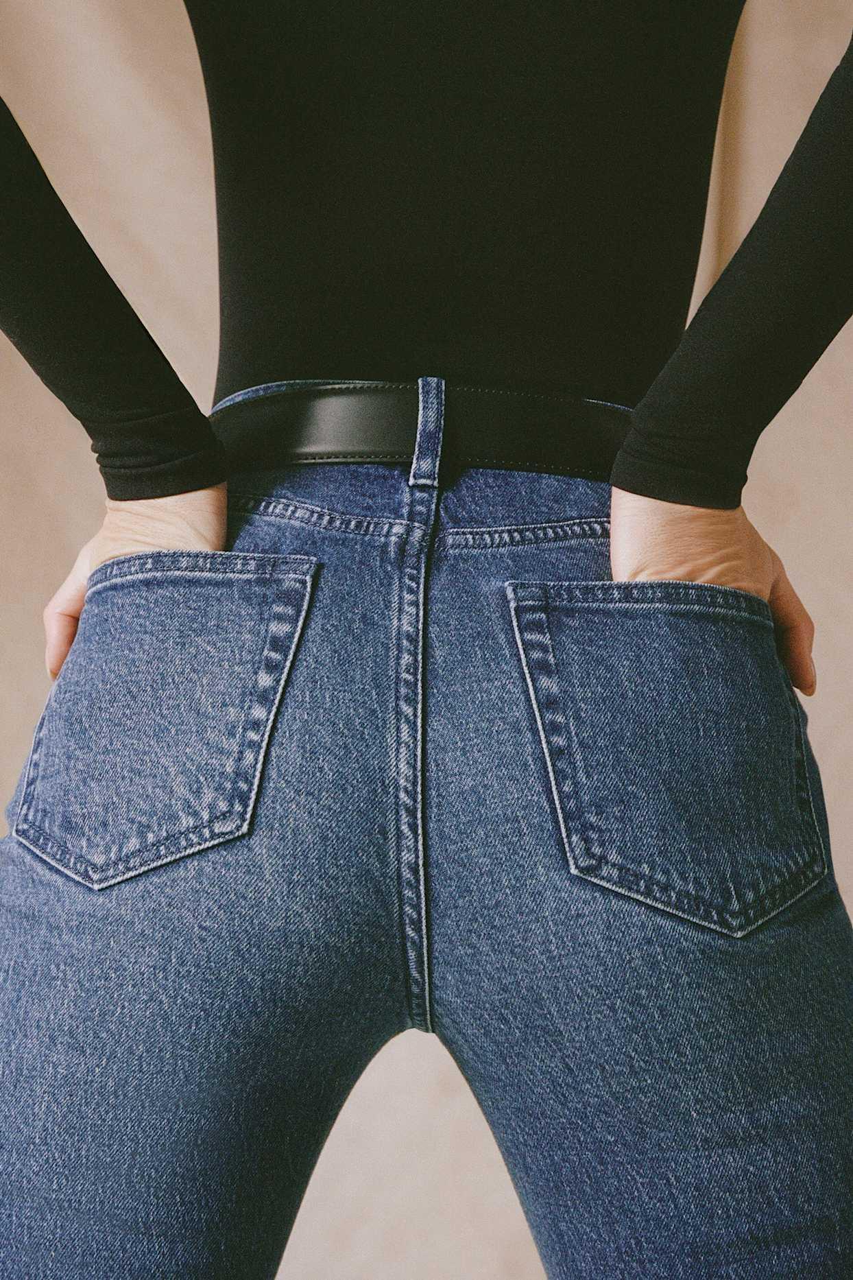 High-Rise Flared Jeans in Indigo Wash Product Image