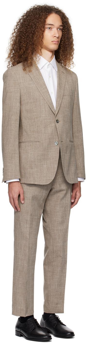 HUGO BOSS Beige Slim-fit Suit In Medium Beige 260 Product Image