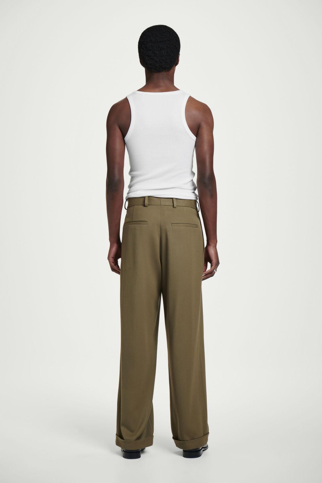 WOOL-TWILL TURN-UP PANTS Product Image