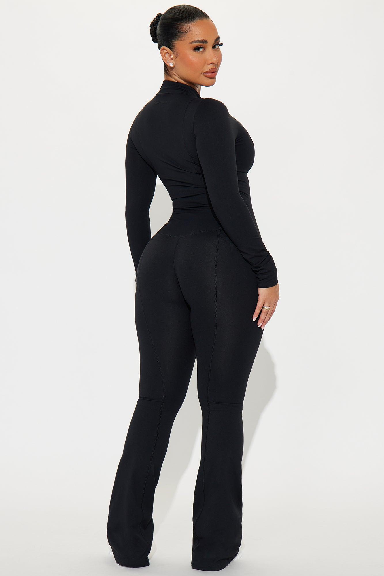 In Alignment Super Soft Active Flare Jumpsuit - Black Product Image