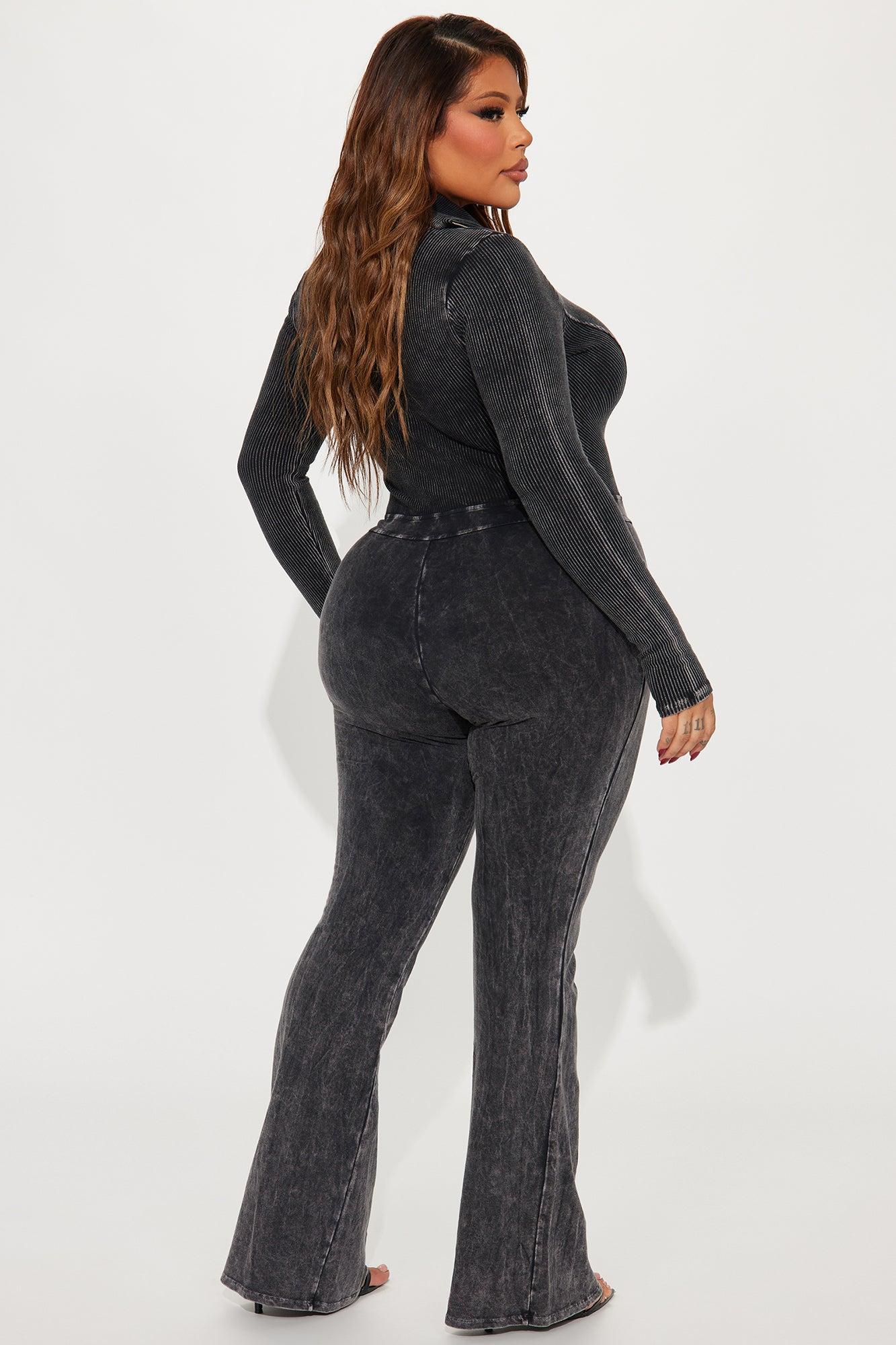 Been Like This Washed Ribbed Jumpsuit  - Black Product Image