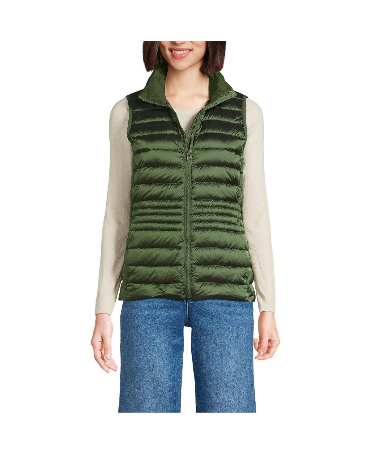 Womens Lands End Wanderweight Packable Down Vest Product Image