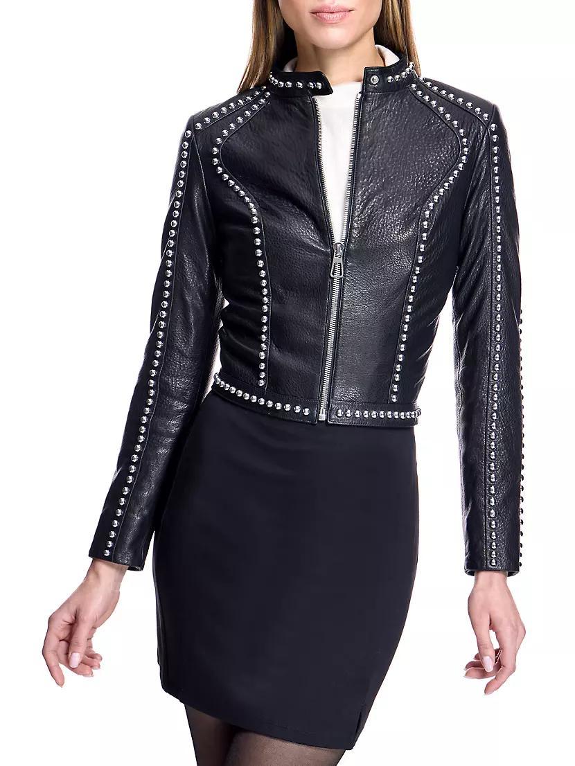 Stud Leather Jacket Product Image