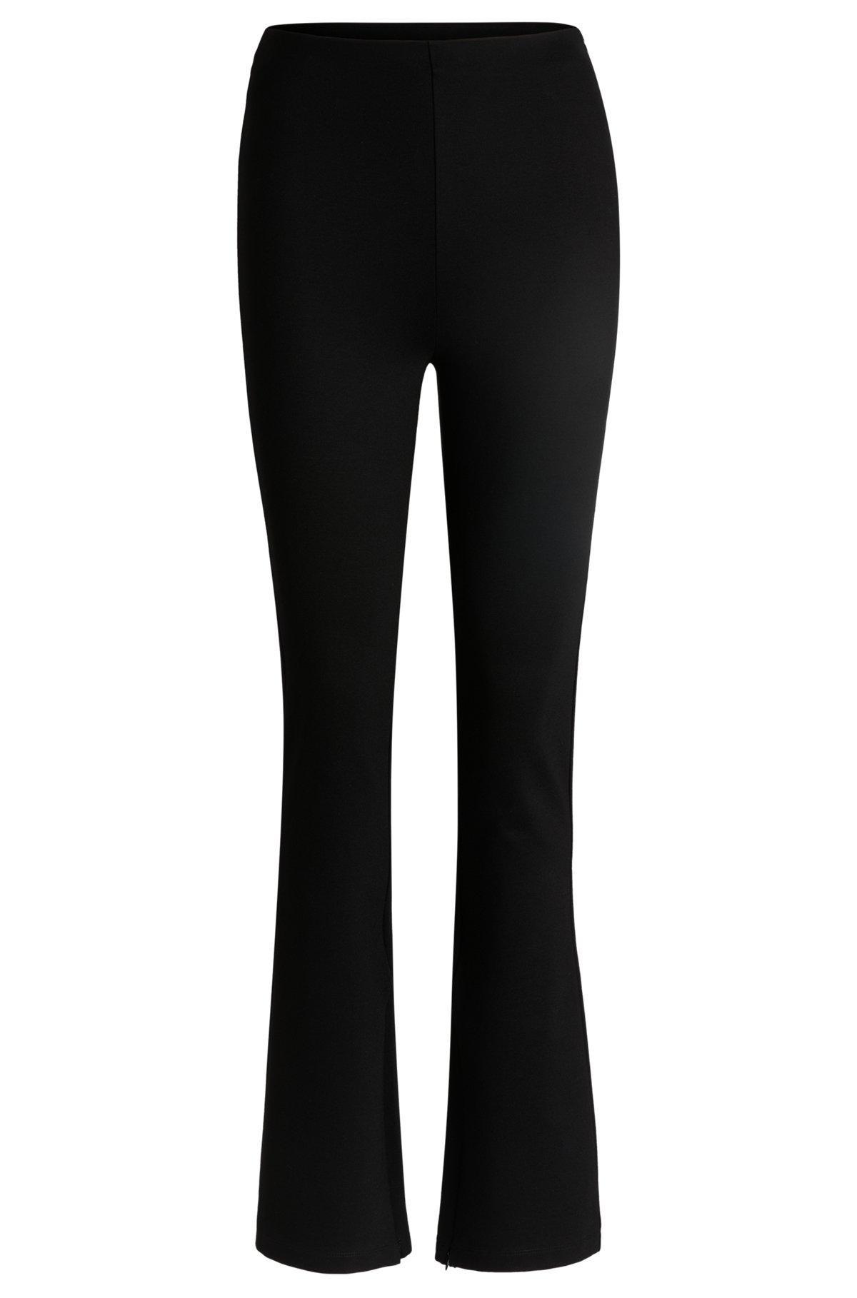 Relaxed-fit trousers in stretch fabric with flared leg Product Image