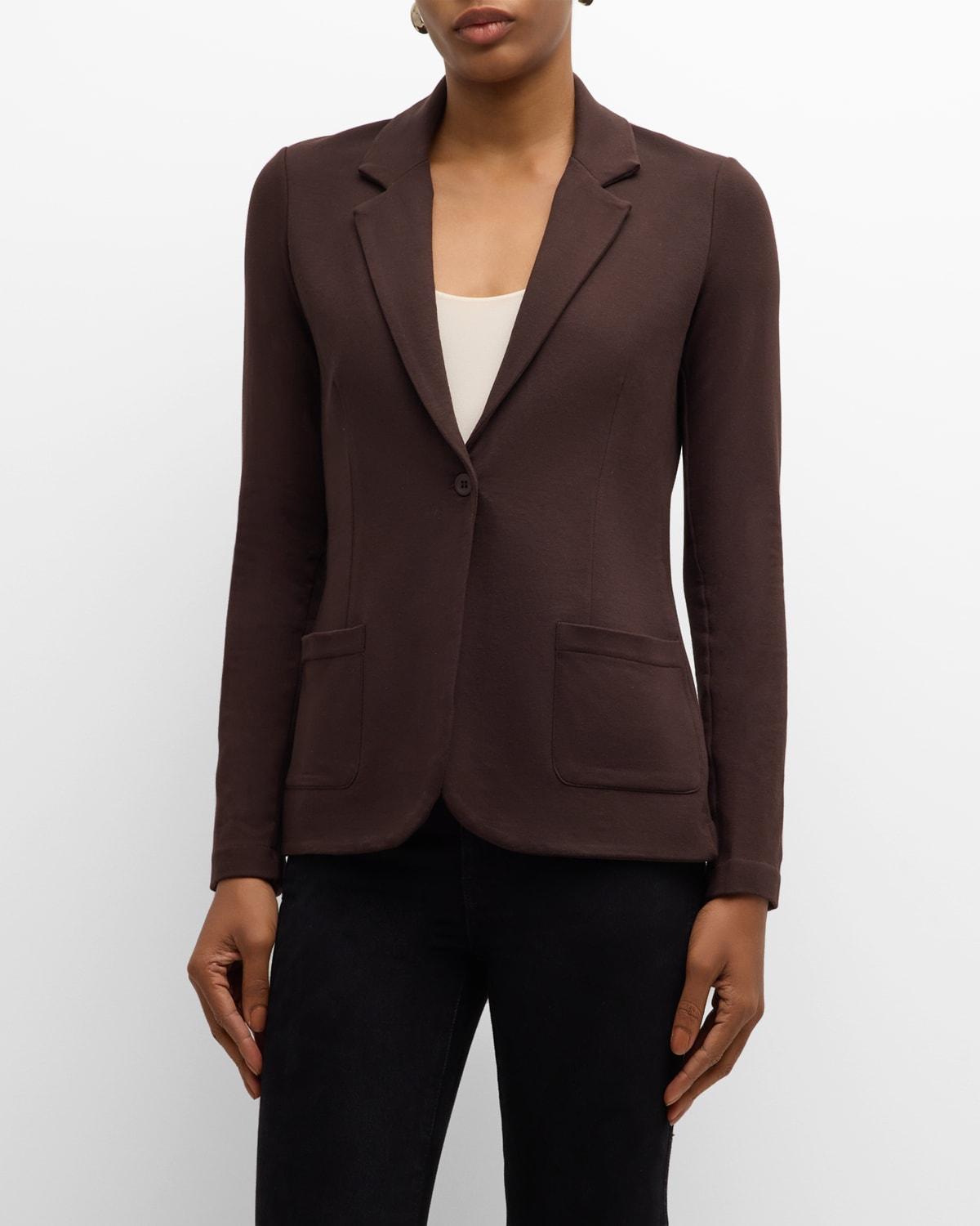 French Terry One-Button Blazer Product Image