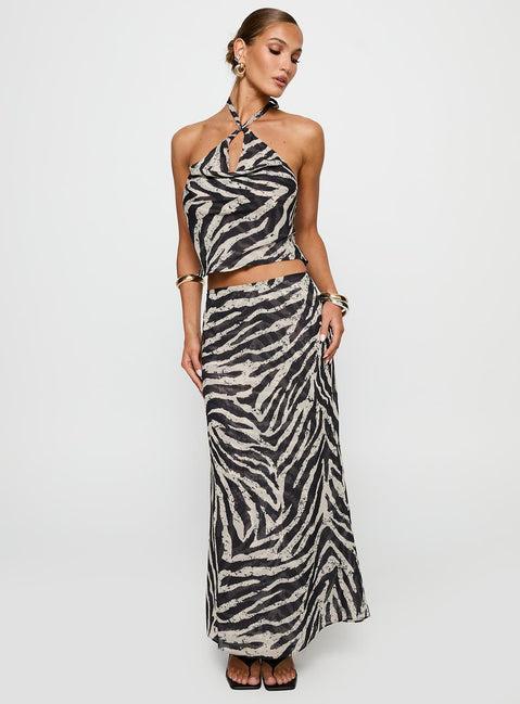 Eleganza Maxi Skirt Zebra Product Image
