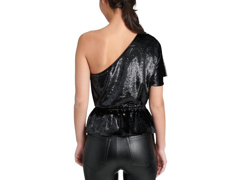 7 For All Mankind One Shoulder Ruffle Top Women's Clothing Product Image