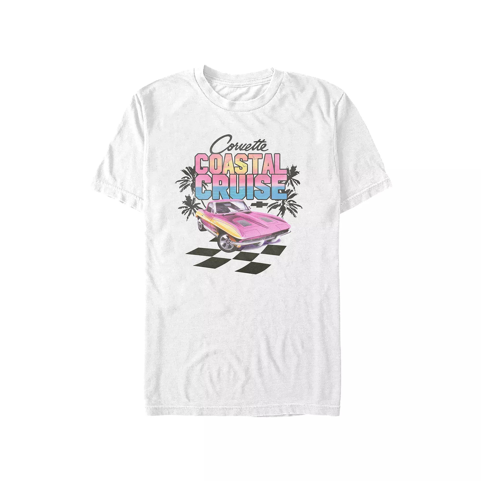 Men's Chevrolet Corvette Coastal Cruise Graphic Tee, Size: XS, White Product Image