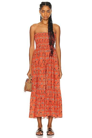 Ulla Johnson Lucca Coverup Dress in Coral Product Image