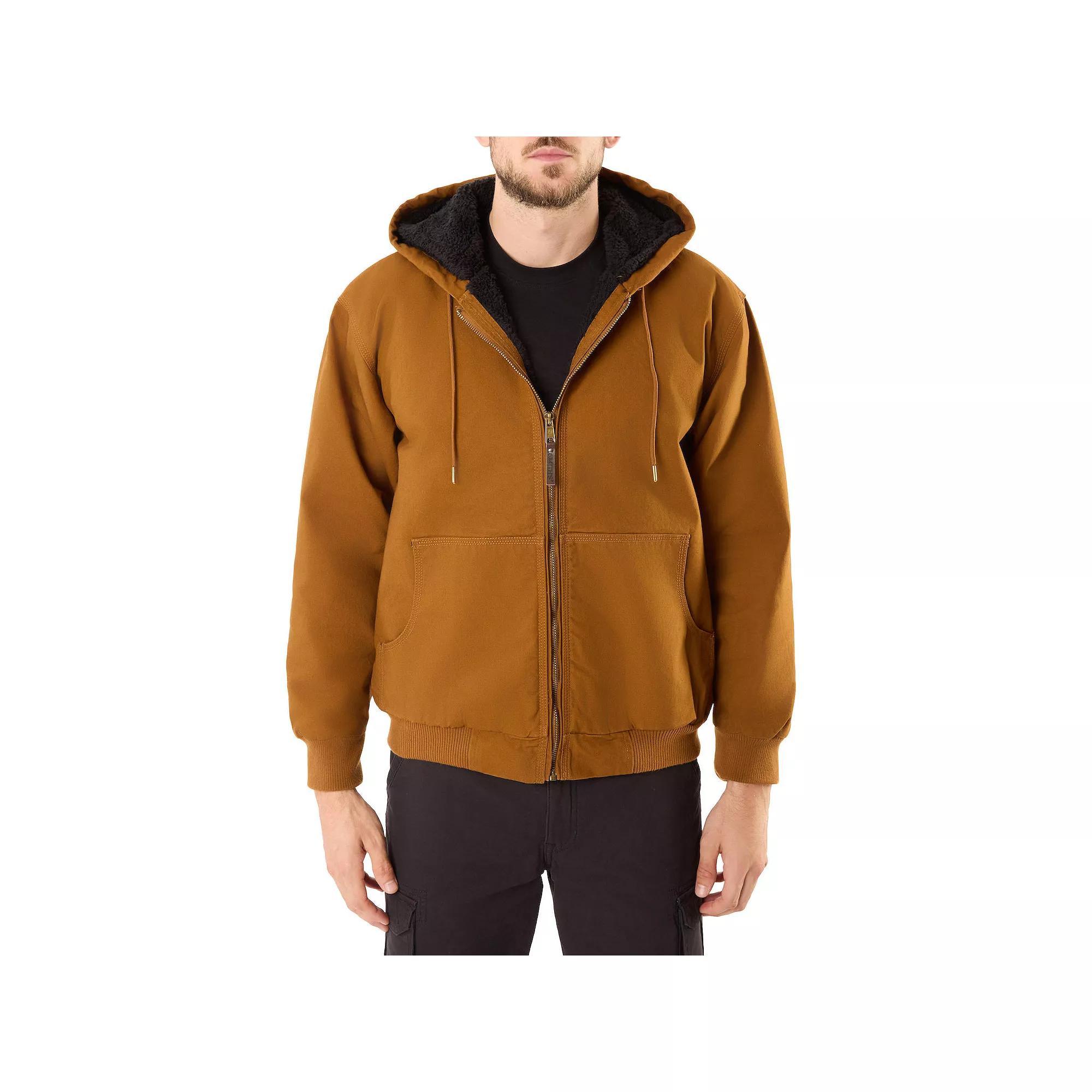 Big & Tall Smith's Workwear Cotton Canvas Sherpa-Lined Jacket, Men's, Size: 3XB, Camel Brown Product Image