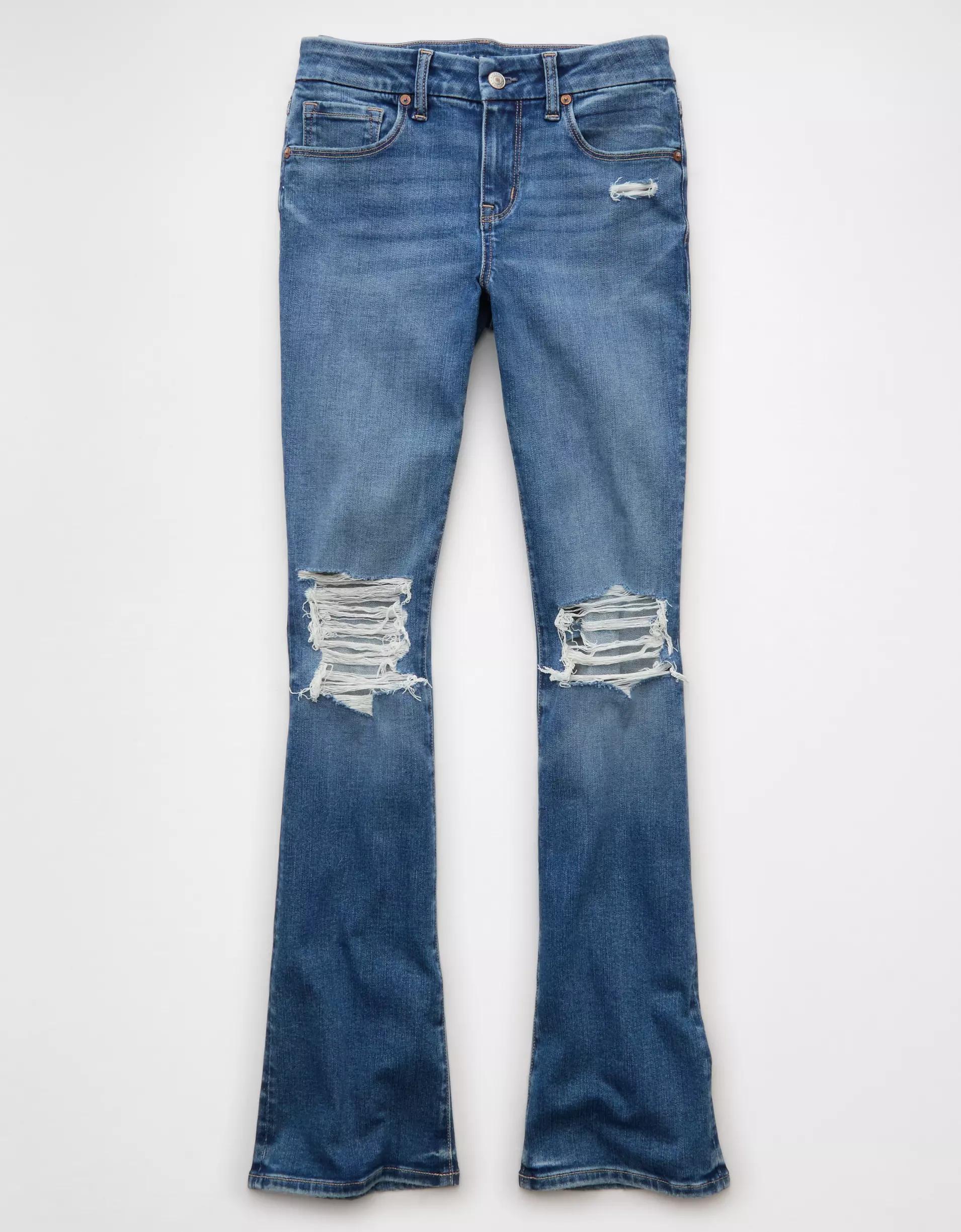 AE Next Level Curvy Ripped High-Waisted Skinny Kick Jean Product Image