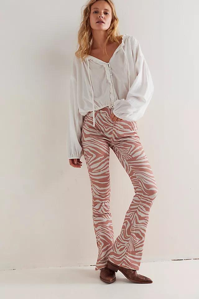 We The Free Level Up Slit Slim Flare Printed Jeans Product Image