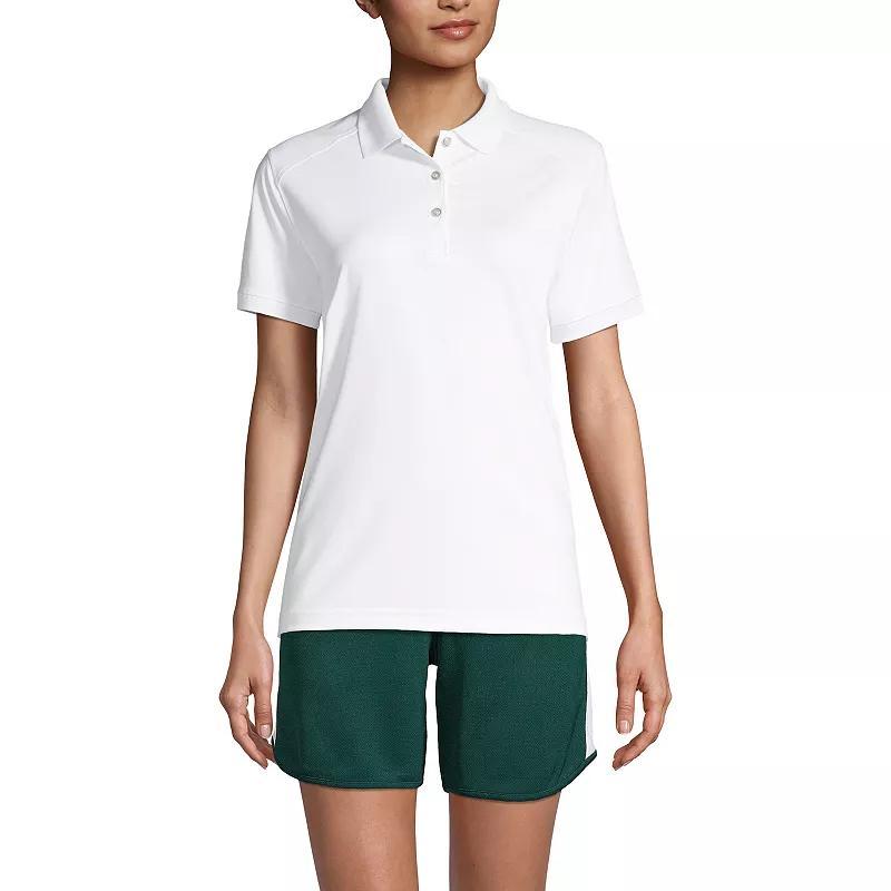 Women's Lands' End Short Sleeve Rapid Dry Polo Shirt, Size: Small, Green Product Image