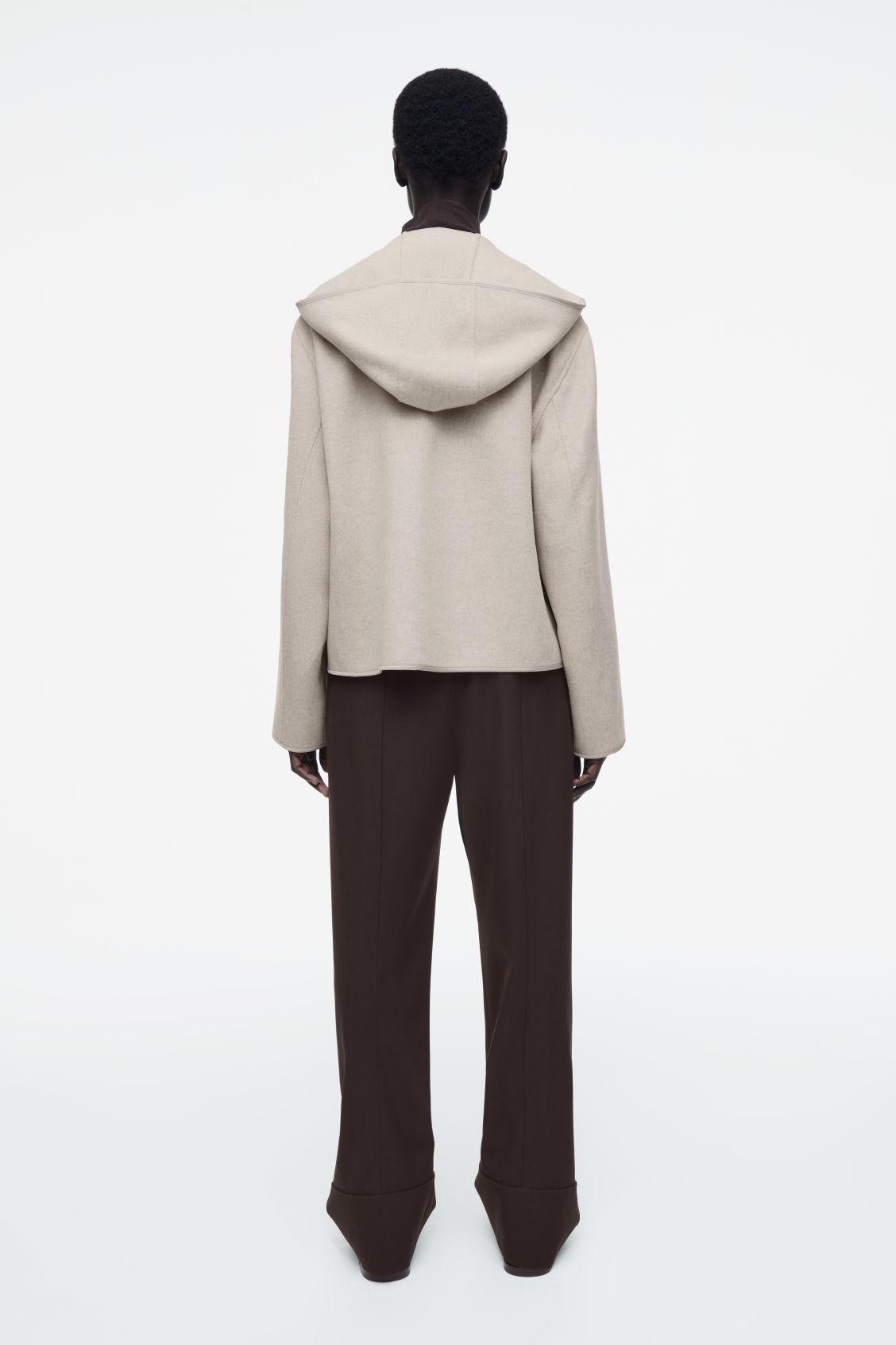 HOODED DOUBLE-FACED WOOL JACKET Product Image