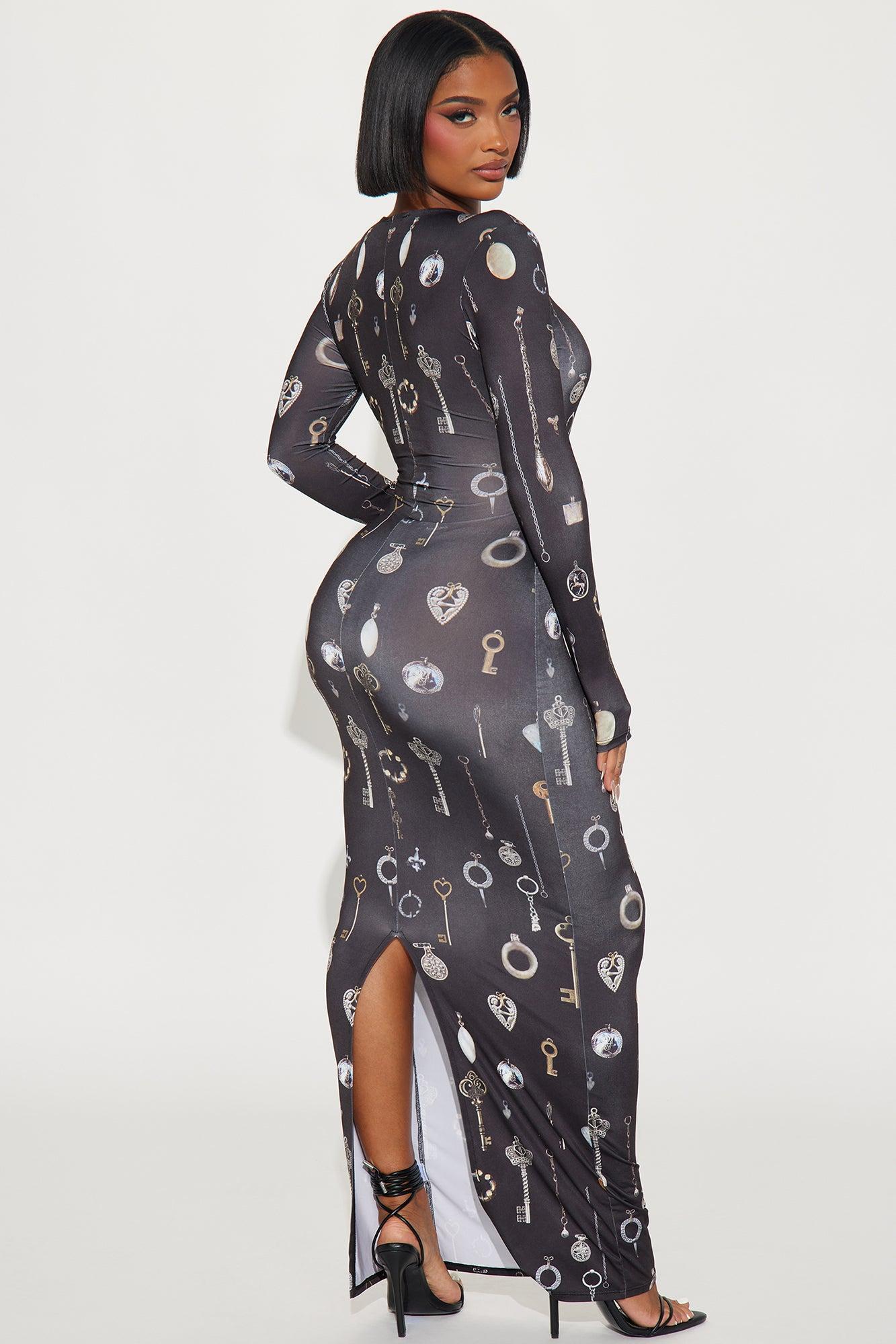 Lock And Key Maxi Dress - Black/combo Product Image