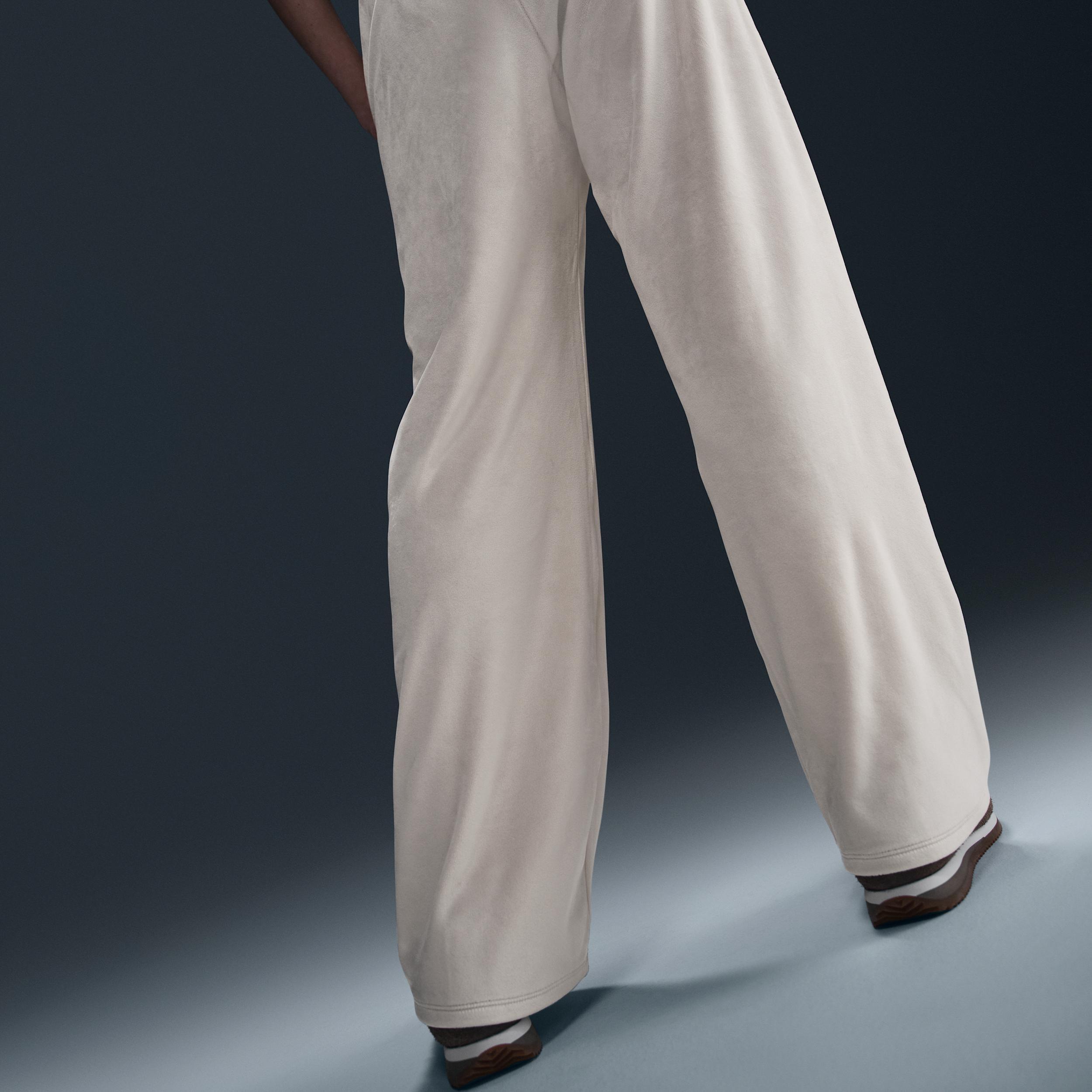 Womens Nike Sportswear Chill Knit Mid-Rise Velour Pants | HJ0922-233 Product Image