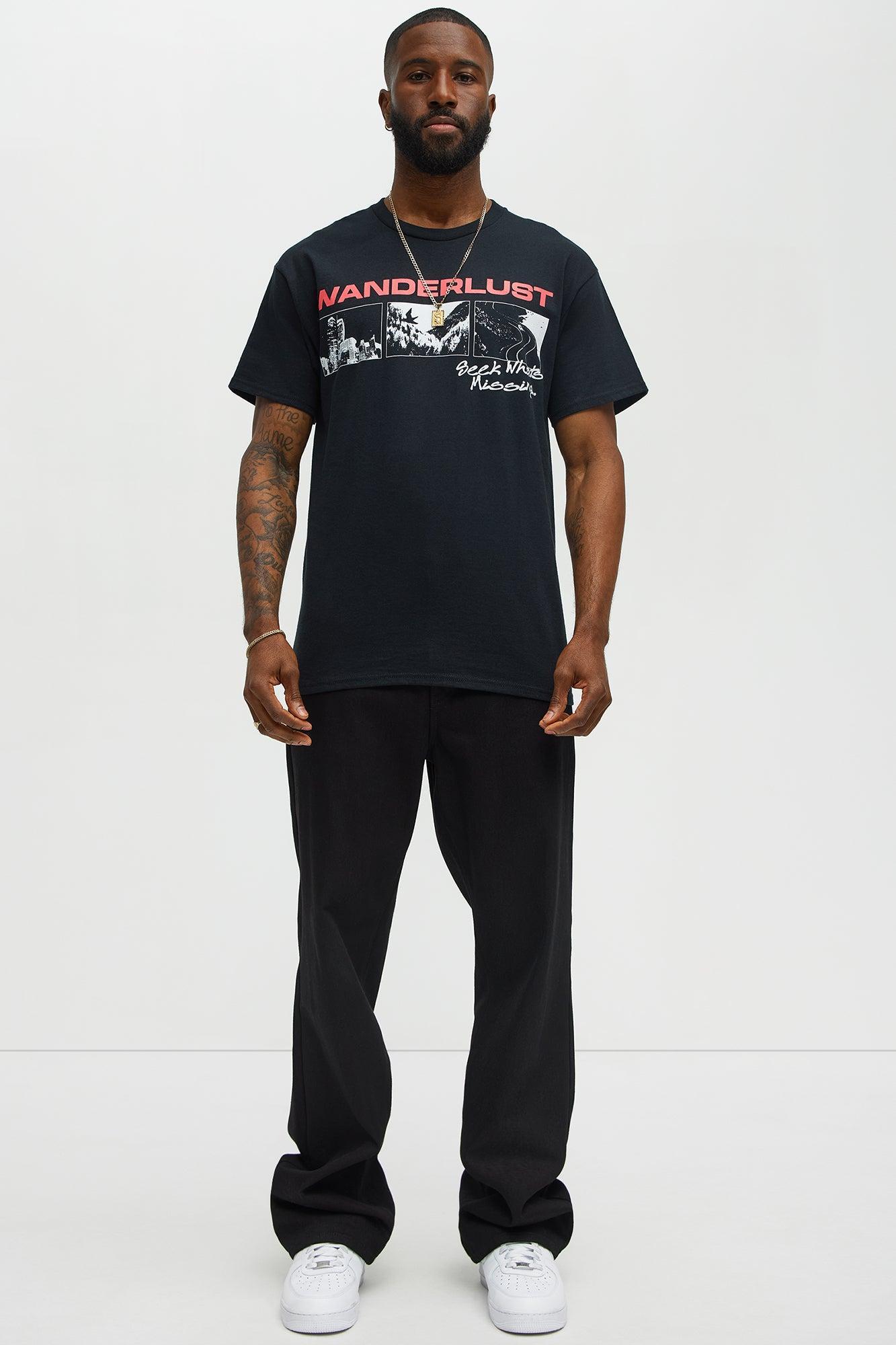 Wanderlust Seek What's Missing Short Sleeve Tee - Black Male Product Image