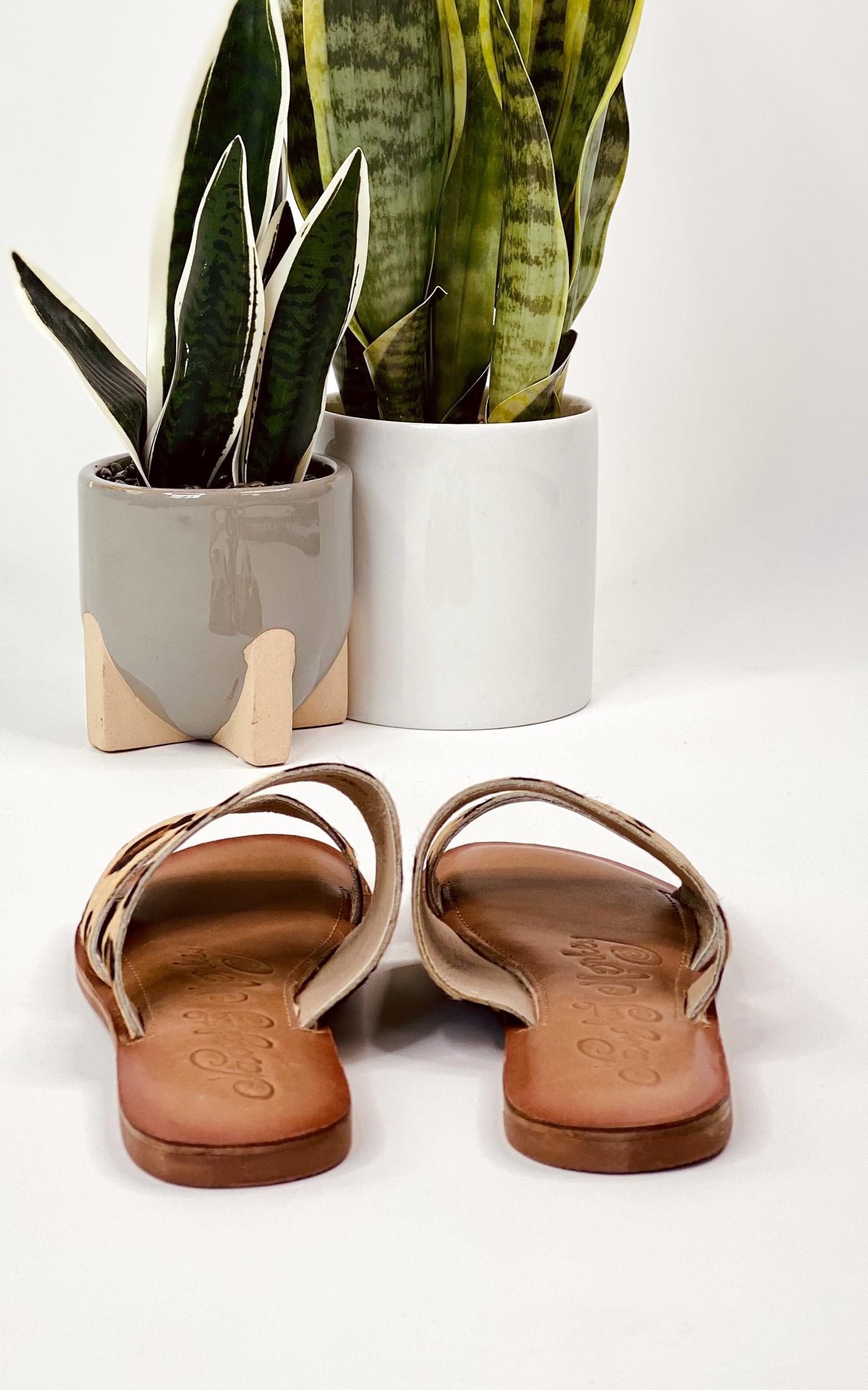 Spirited Dual Strap Slide in Leopard Product Image