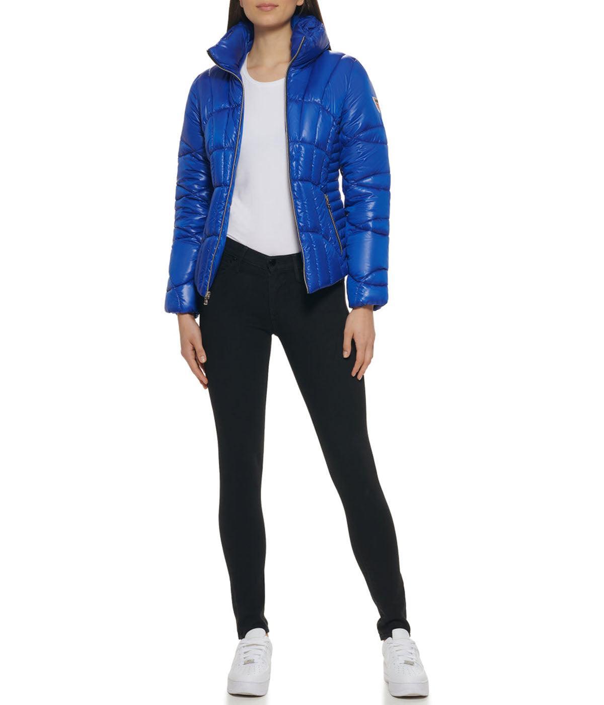 Quilted Puffer Jacket Indigo Product Image