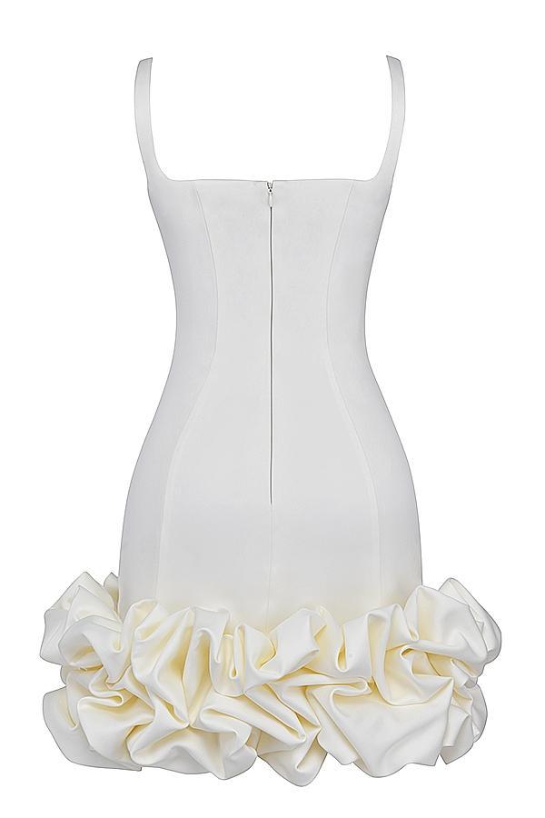 Lilou  ivory ruffle hem dress - sale Product Image