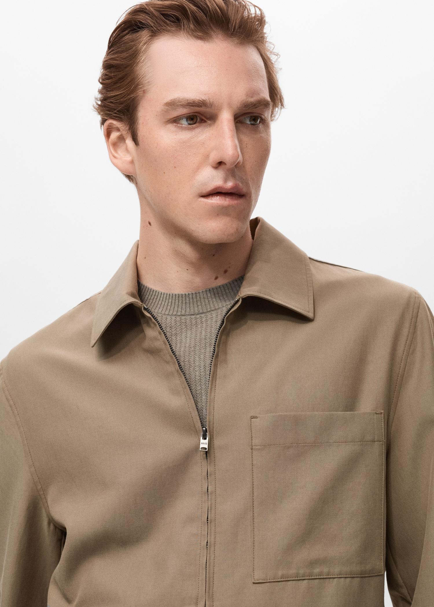 Lyocell jacket with pockets - Men | MANGO USA Product Image